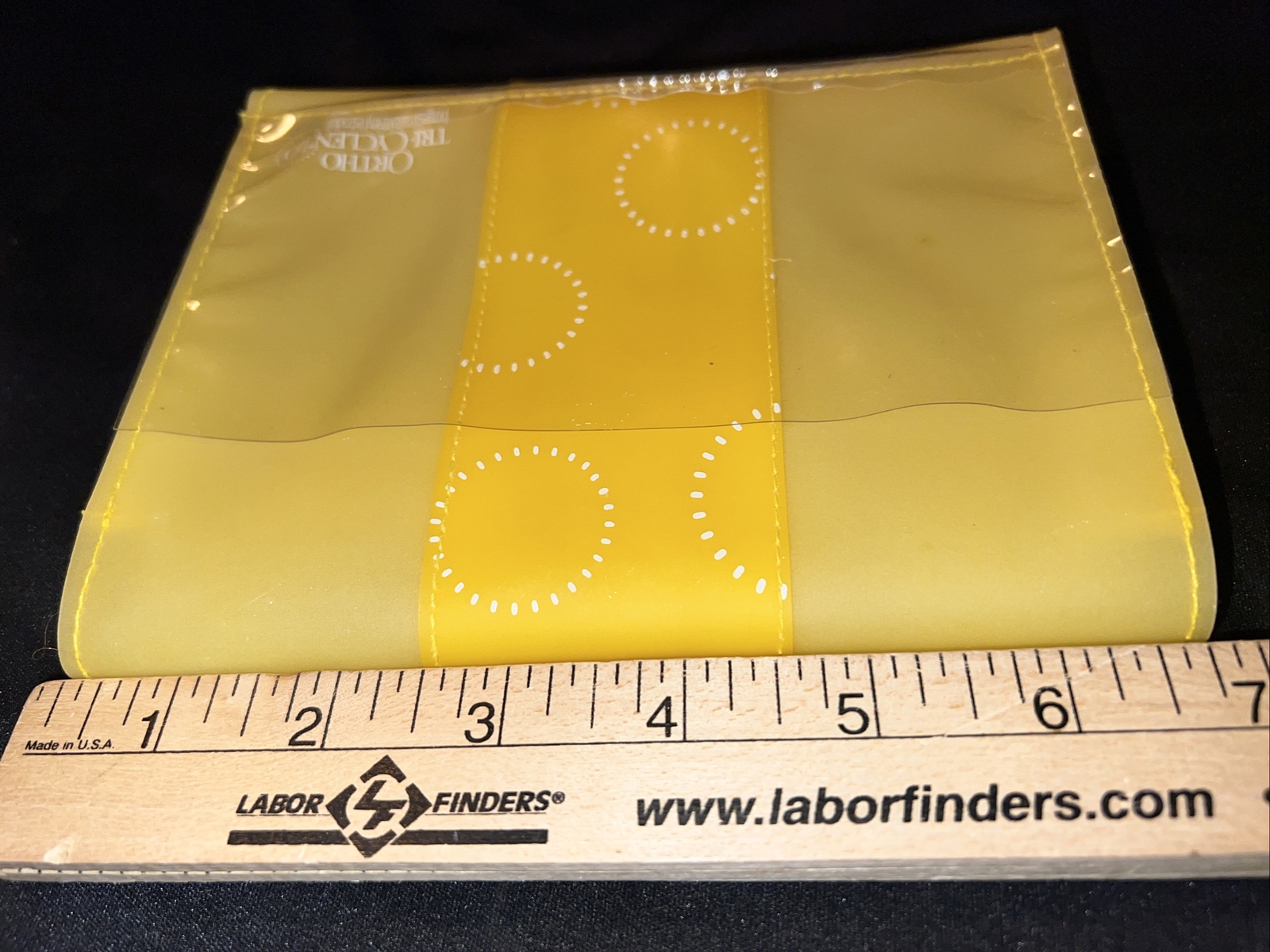 Ortho Tri-Cyclen Drug Rep Pharmaceutical Yellow Vinyl Pouch With Latch Closure