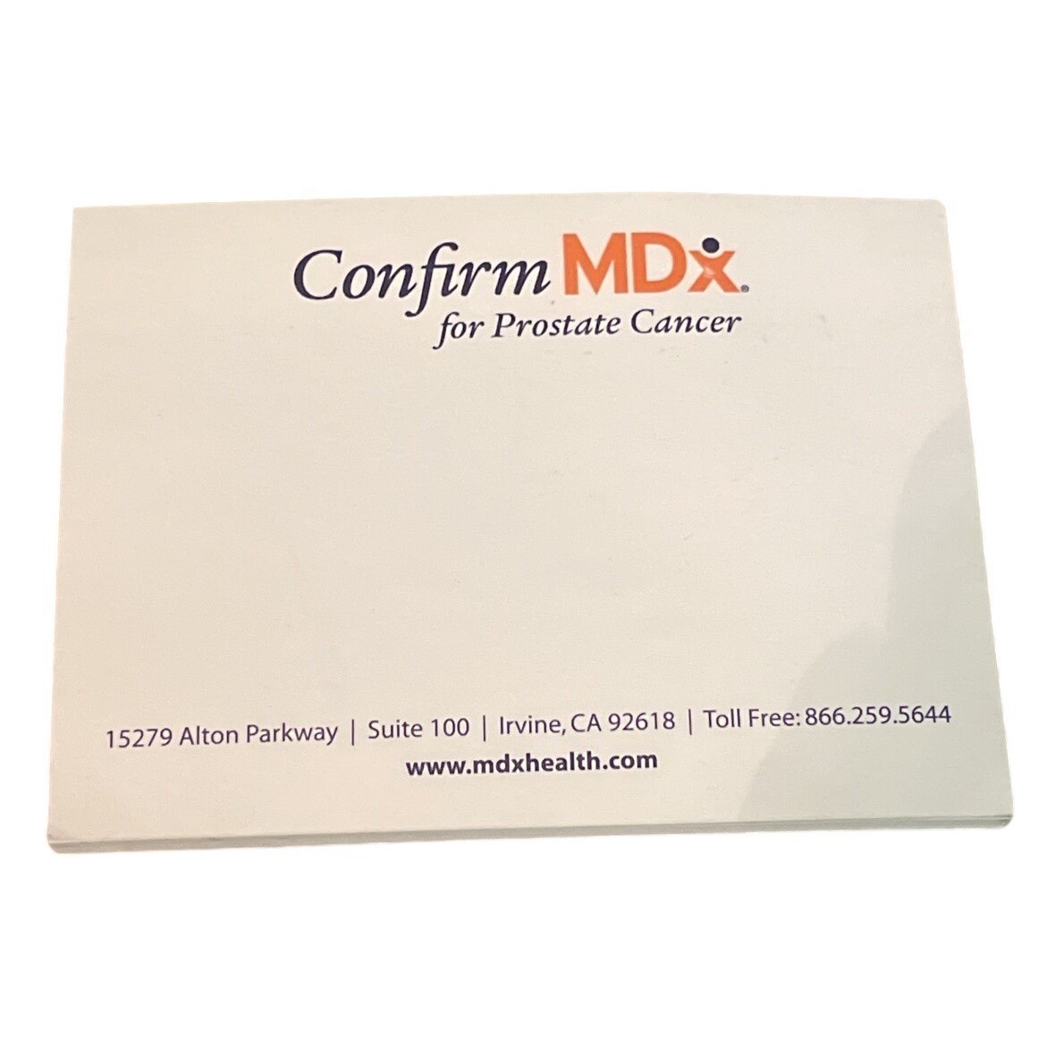 Confirm MDx Drug Rep Pharmaceutical Promo Advertising Sticky Note Pad Prostate