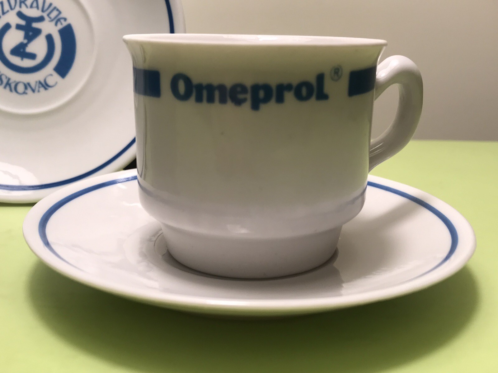 OLD PHARMACEUTICAL MEDICINE RANISAN LECEDIL.. DRUG ADVERTISING COFFEE SET 1970’s