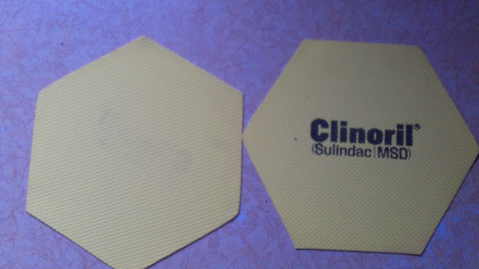 Pharmaceutical Drug Rep Item – CLINORIL – Jar lid opener – 2 gripper pads