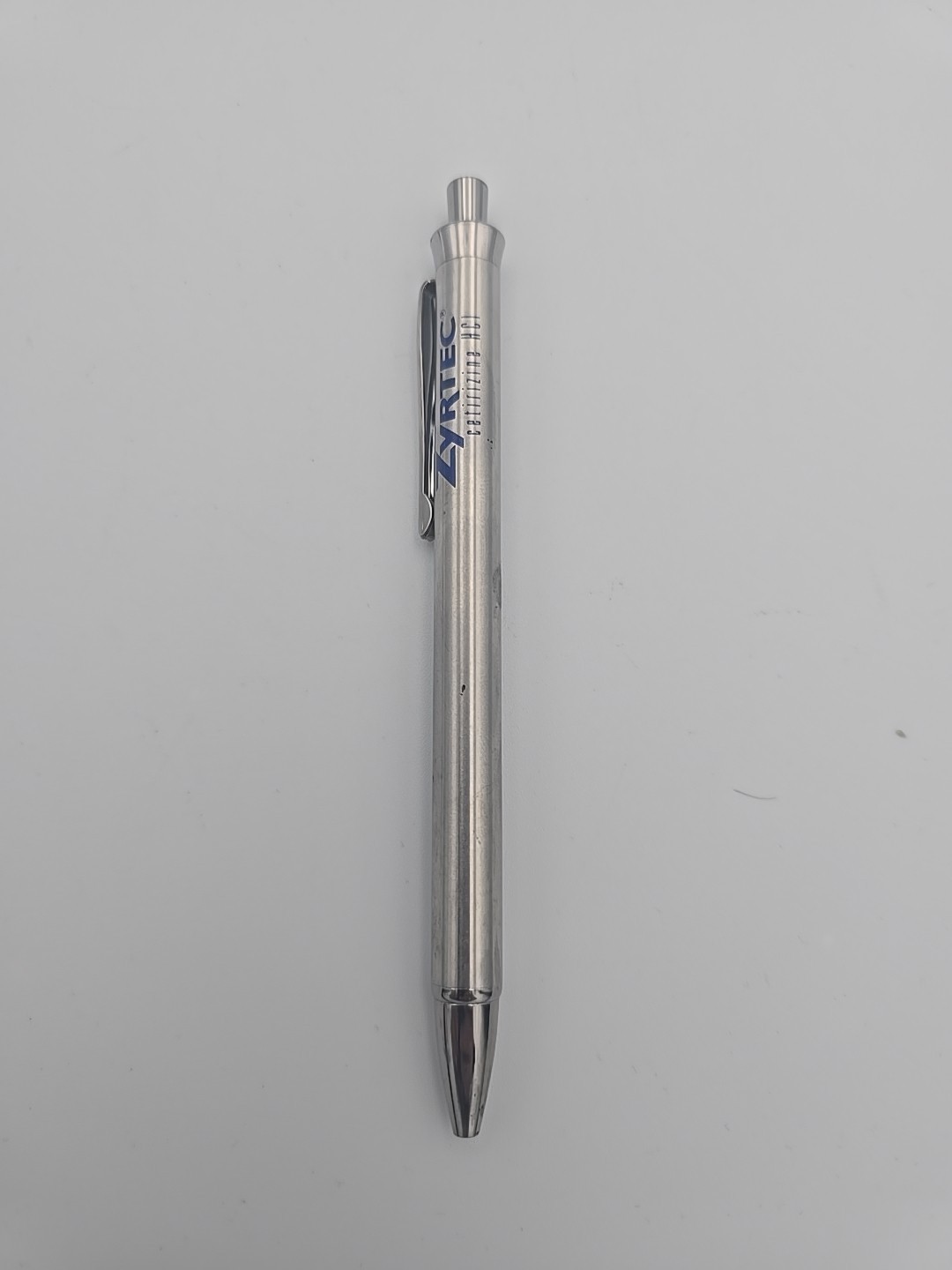 ZYRTEC Silver Green Heavy Metal Medical Drug Rep Pen Collectible Lot 4