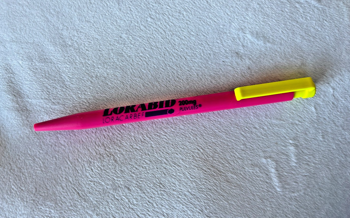 Lorabid-Pink Pen-Pharmaceutical Drug Rep Collectible