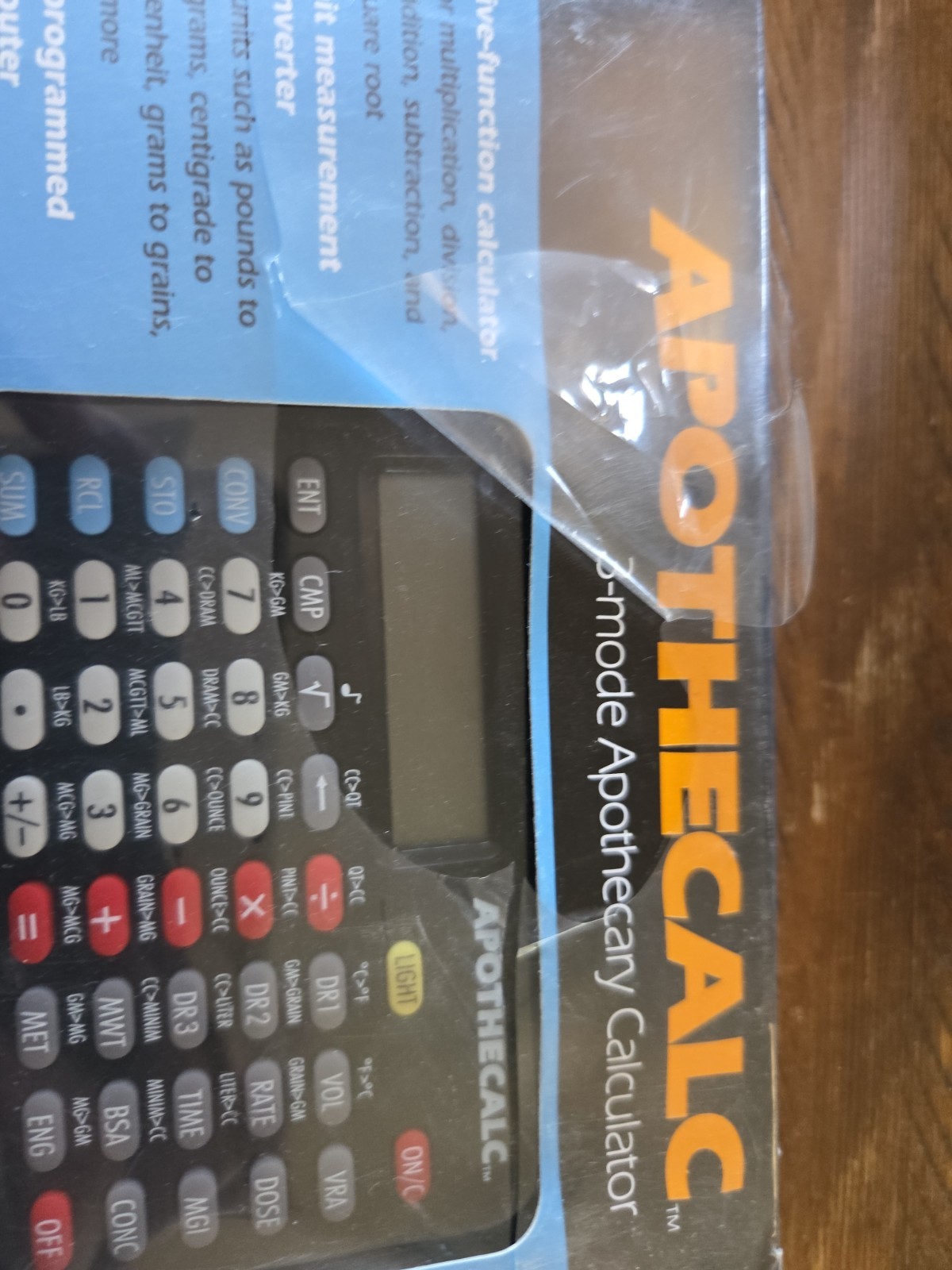 APOTHECALC 3-mode APOTHECARY CALULATOR. NEW IN BOX. Vintage. See Pictures