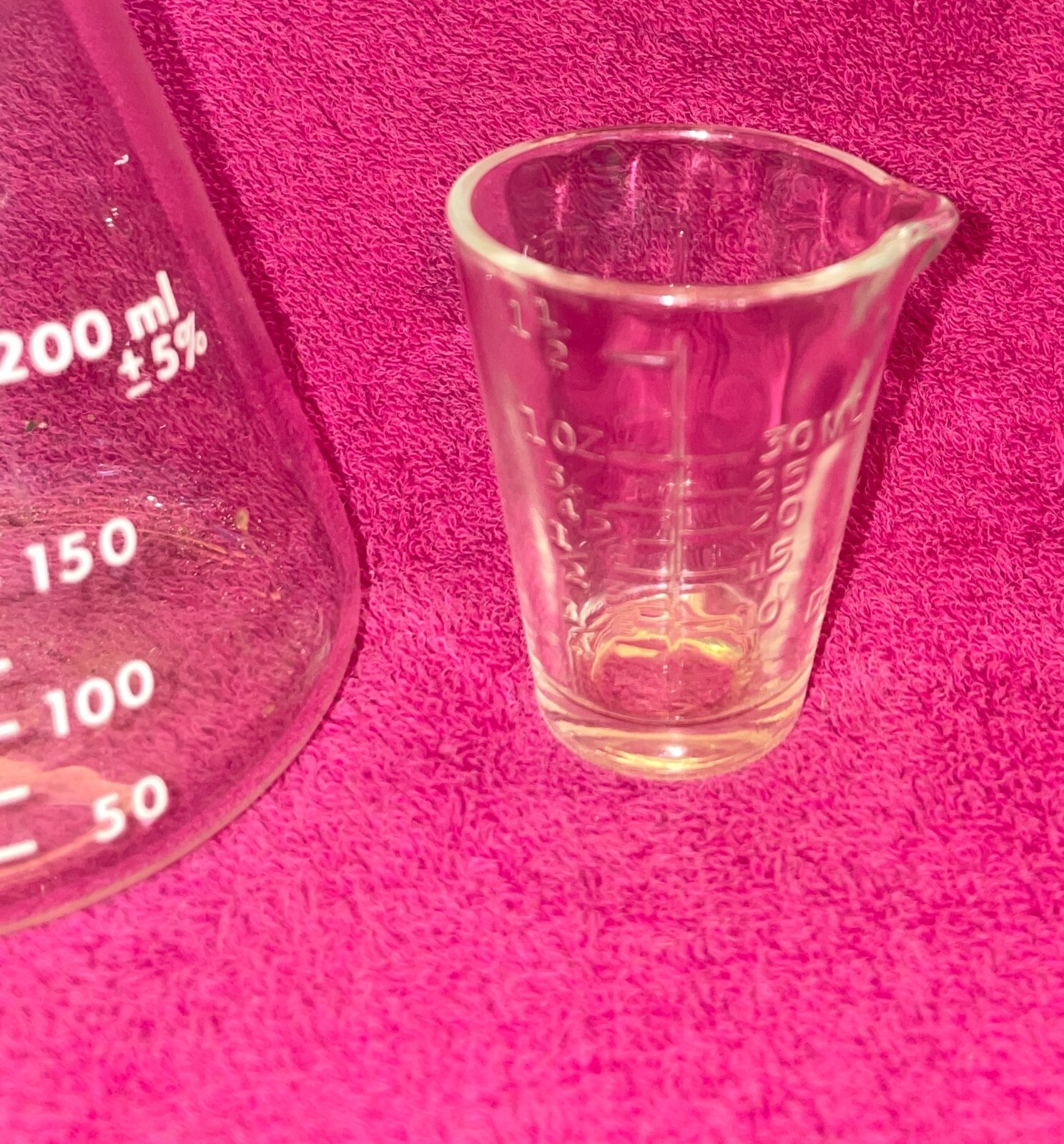 3 Vintage Beakers Zonite Glass 2 Tbsp Apothecary Measuring Beaker w/Spout Plus