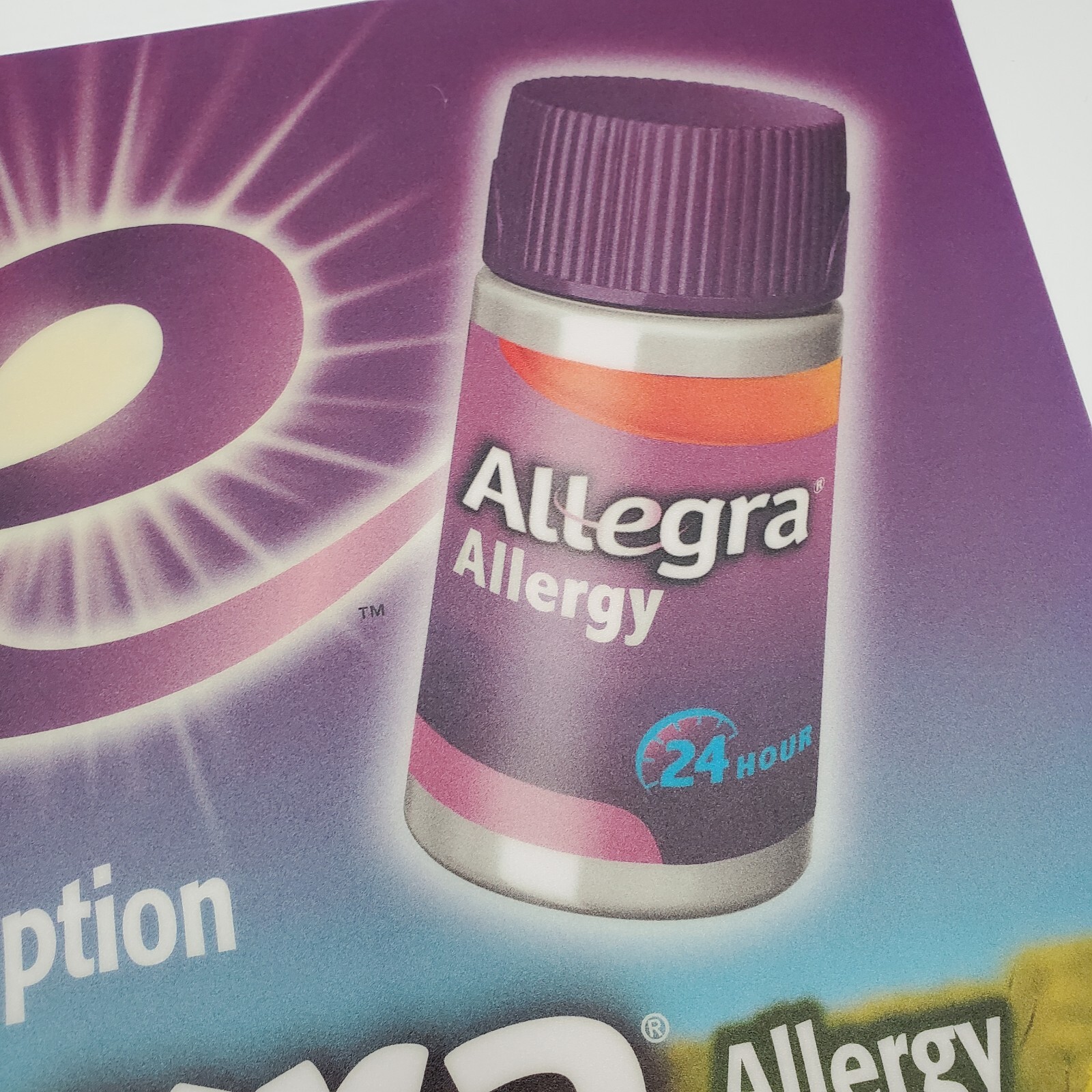 7 Allegra Counter Clings Placemat Pharmaceutical Drug Promotional Collectible