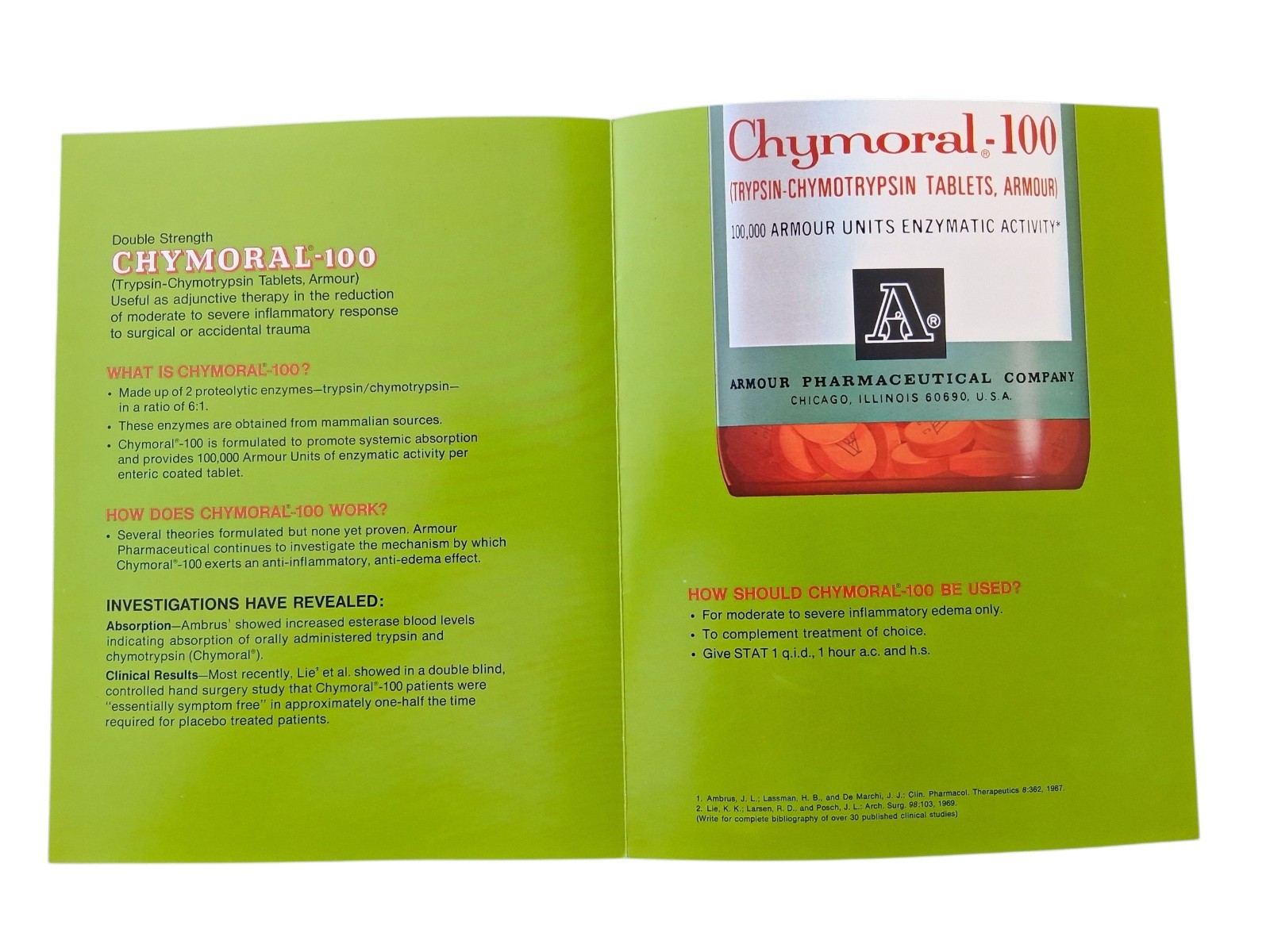 Target For Trauma Chymoral Pharmaceutical Rep Promo Advertising Medicine Drug
