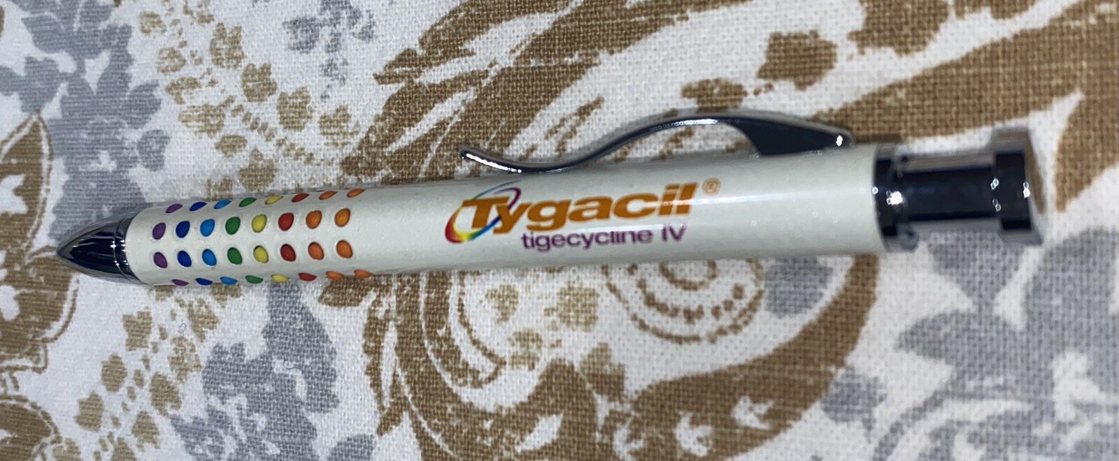 Drug Rep TYGACIL Collectible Heavy Metal Pharmaceutical Pen RARE