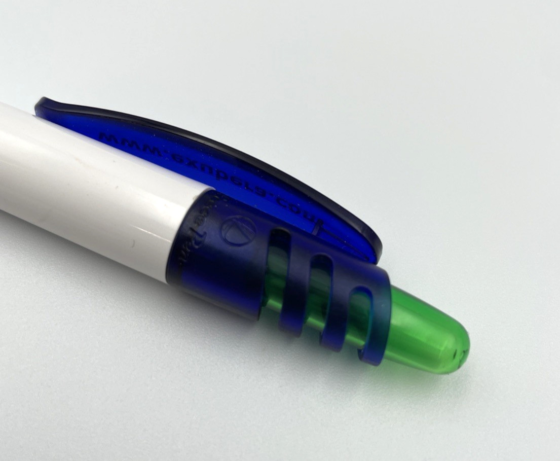 Pfizer EXUBERA Collectible Drug Rep Click Pen Blue White Green