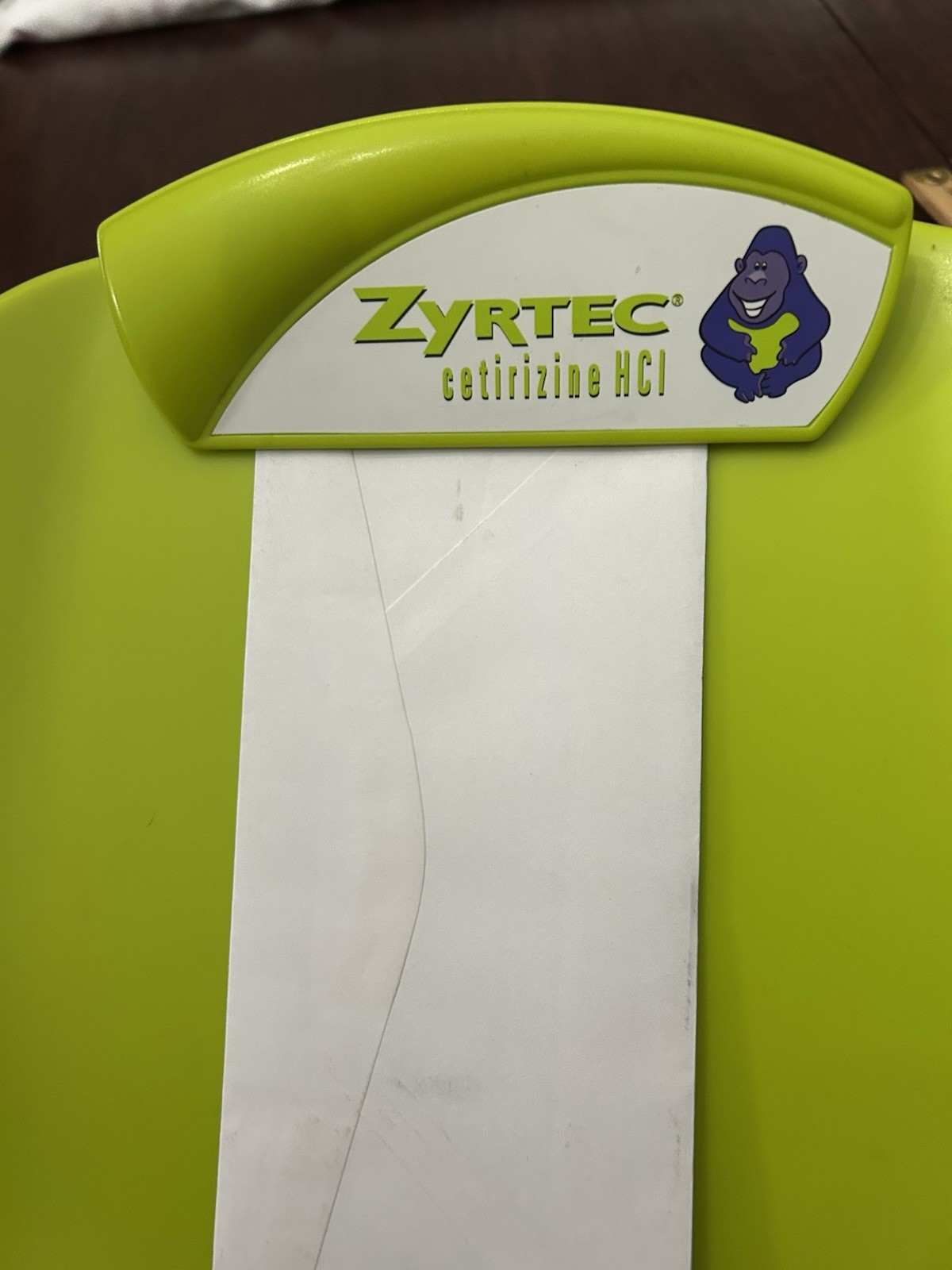 Drug Rep Clipboard Green Purple Gorilla Plastic Pharmaceutical 2003 READ*