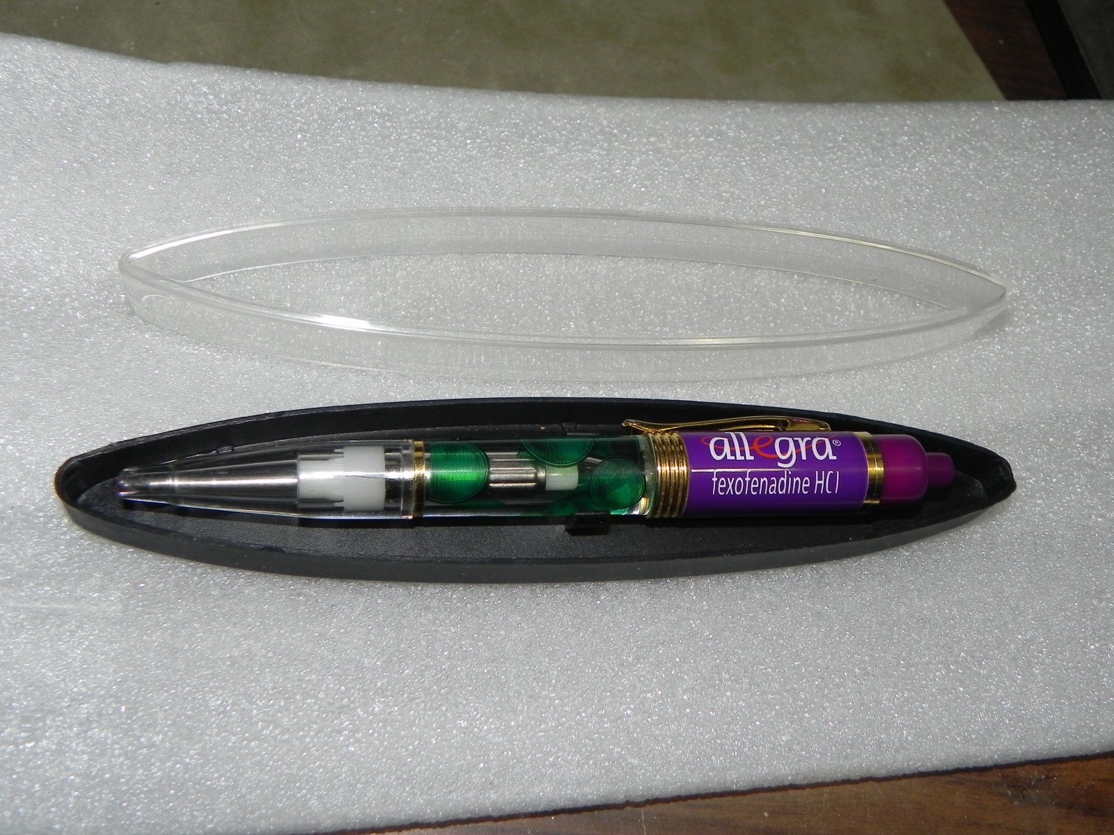 ALLEGRA Pharmaceutical Drug Rep “LIGHT UP” Pen with Case Collectible Pharma RARE
