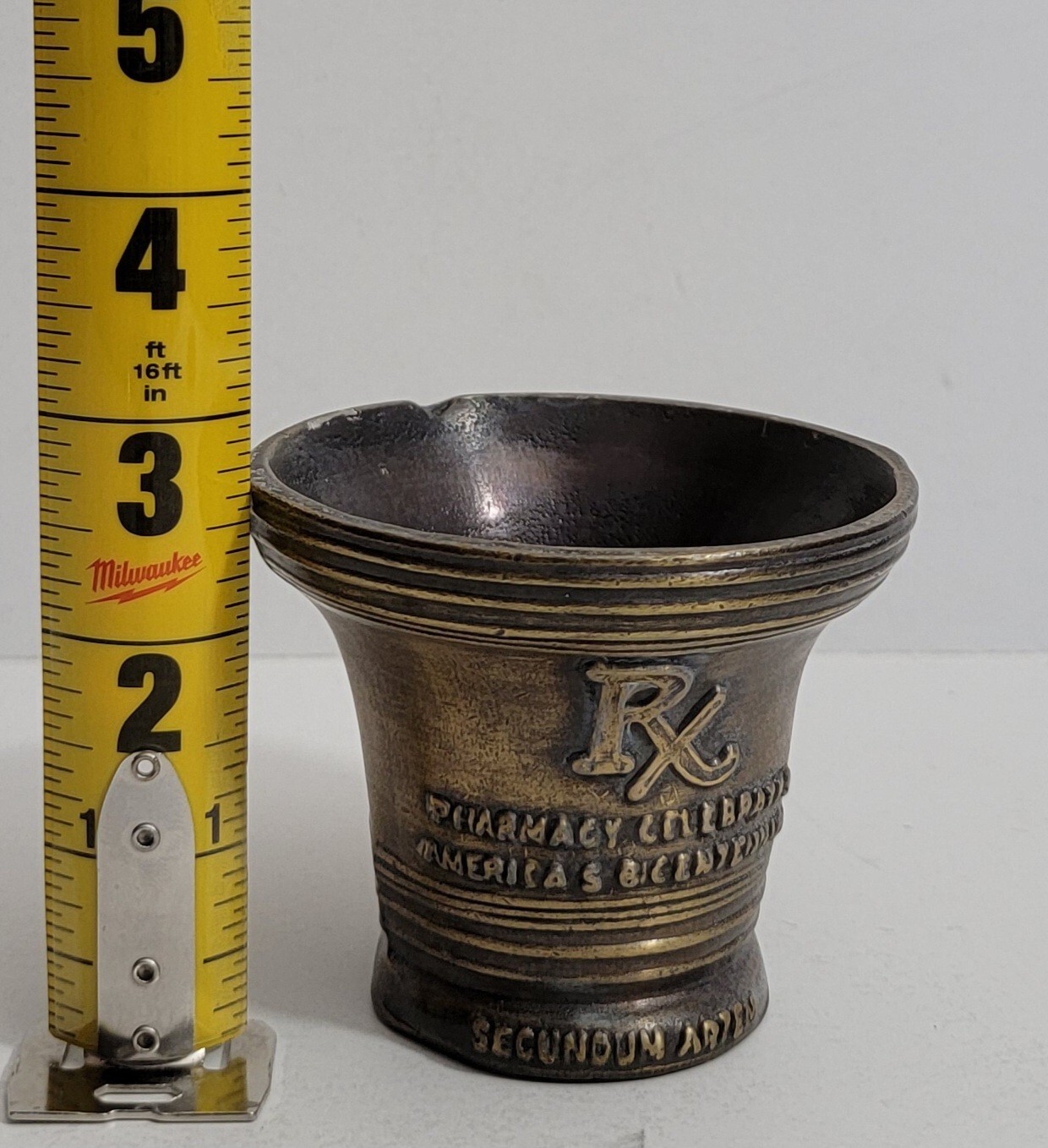Vintage Pharmacy Rx Mortar Only Bicentennial 1976 Celebration Liberty Bell Heavy