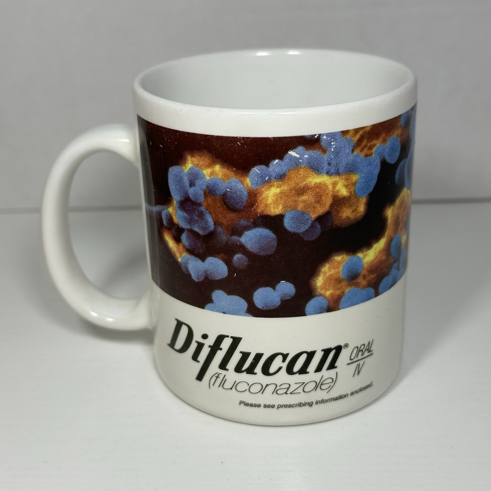 Diflucan Drug Rep Pharmaceutical Promo Advertising Mug – Colorful Fungus Design