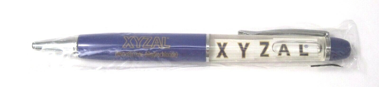 Drug Rep XYZAL Collectible Metal “Floaty” Pen w/ Fluid-Filled Compartment RARE