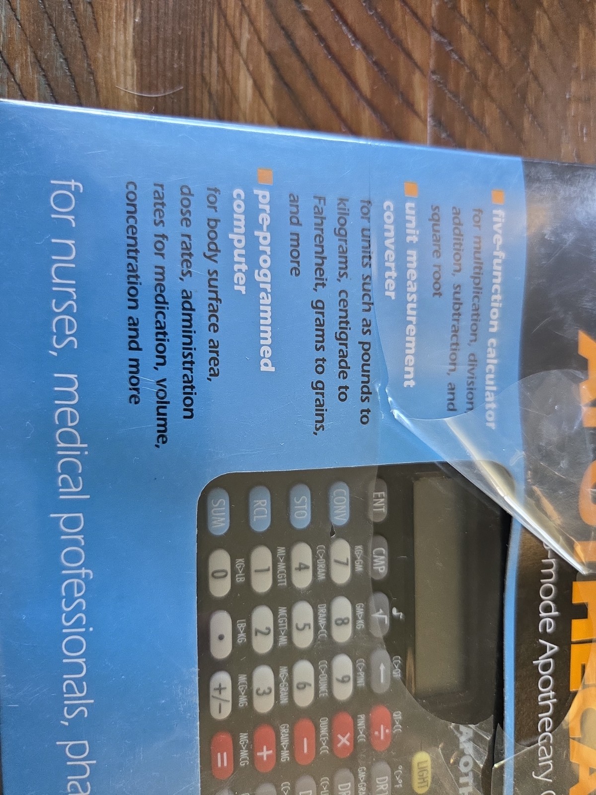 APOTHECALC 3-mode APOTHECARY CALULATOR. NEW IN BOX. Vintage. See Pictures