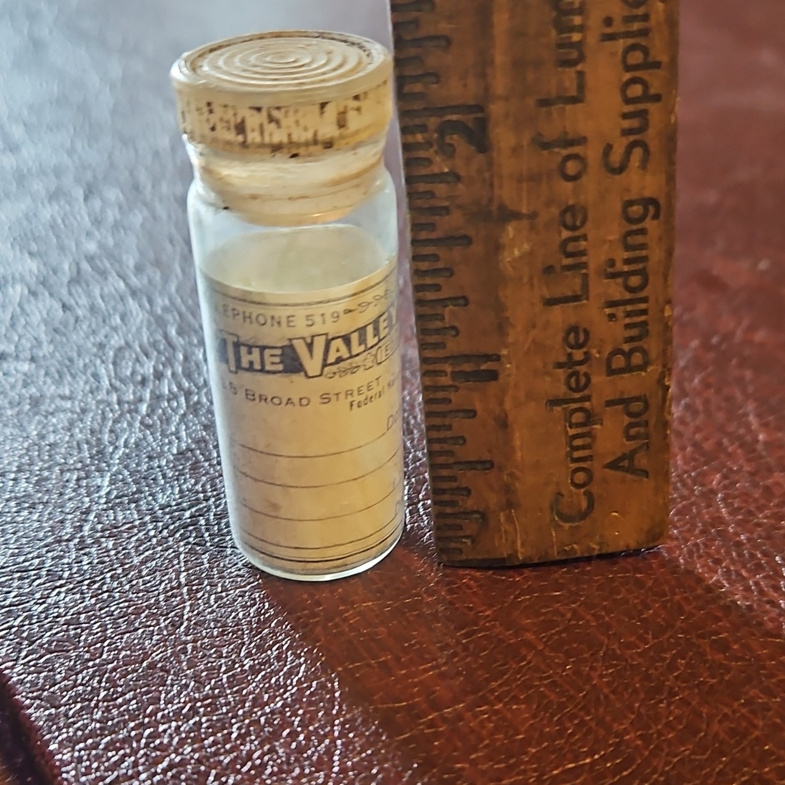 Valley Pharmacy Vintage Prescription Bottle Waverly Ny Narcotic 3605