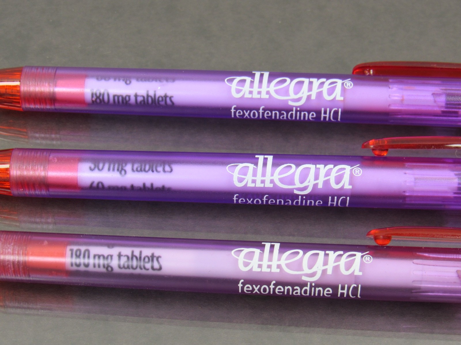 Allegra PENS Drug Rep Pharmaceutical Promo Rotating Barrel Lot of 3 Dry Ink