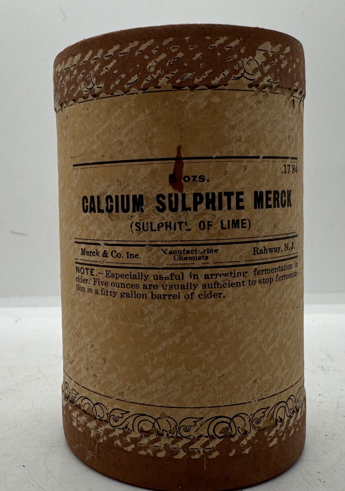 Antique – Vintage MERCK Medical Tin Sulphite of Calcium Sealed