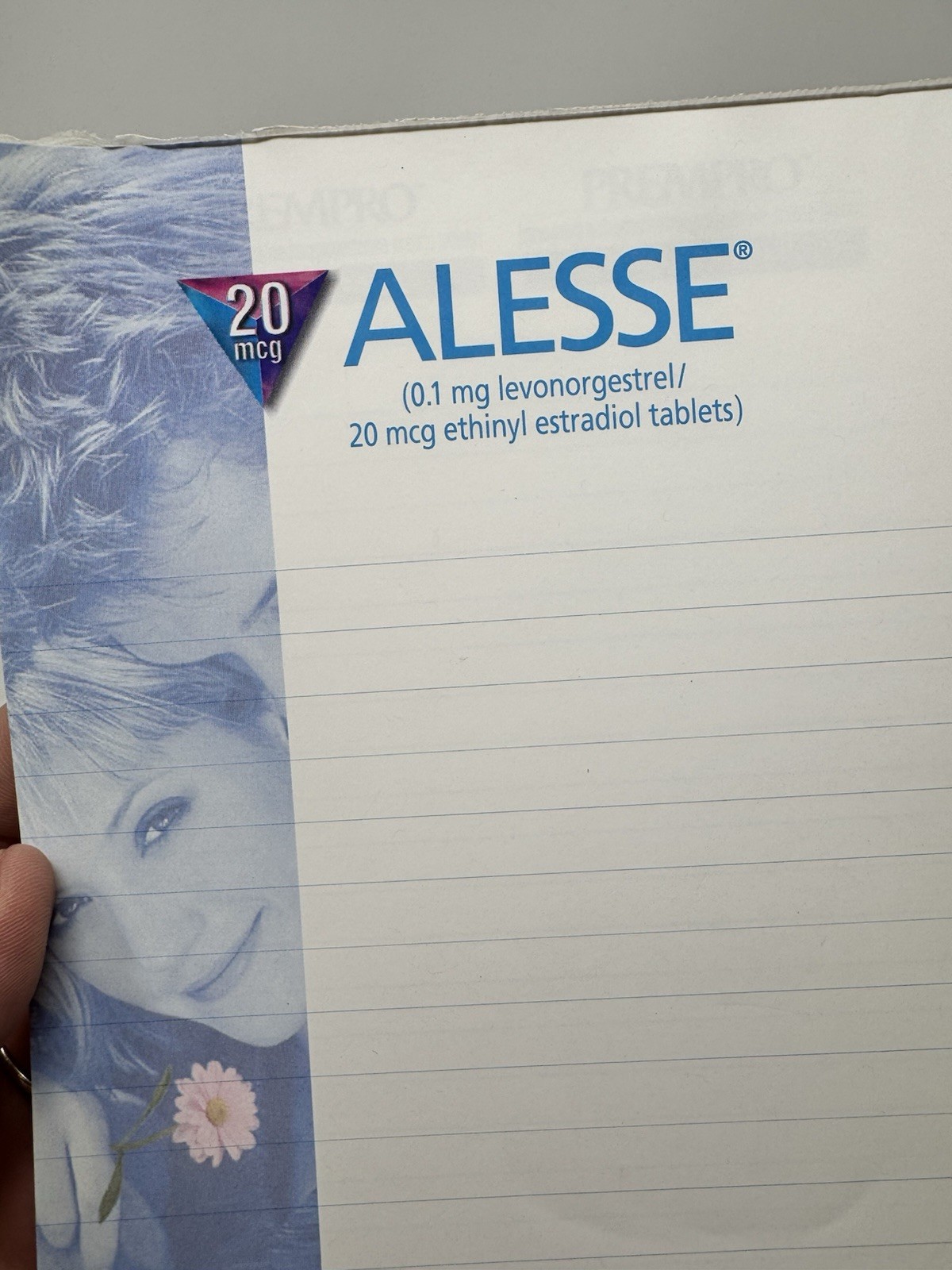 Vintage 2000 Alesse Notepad Pharmaceutical Drug Rep Doctor Gift Swag
