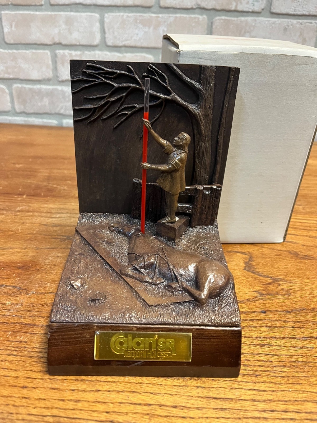 Vintage RARE Pharmaceutical Rep Calan SR Verapamil LTD ED Sculpture-Bookend