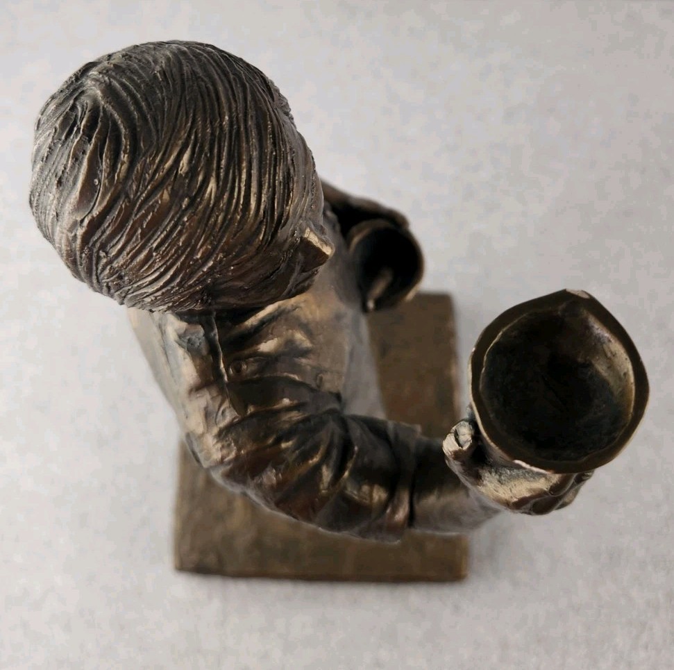 XL Bronze Apothecary Pharmacist Pharmacy Statue Trophy Award Figure Vtg