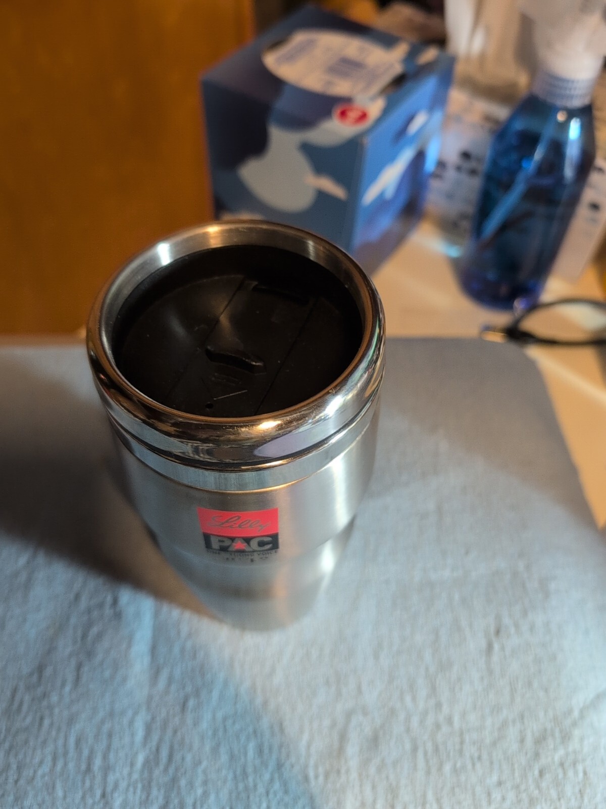 Eli Lilly PAC Stainless Steel Coffee Travel Mug Rare Promo HTF rare