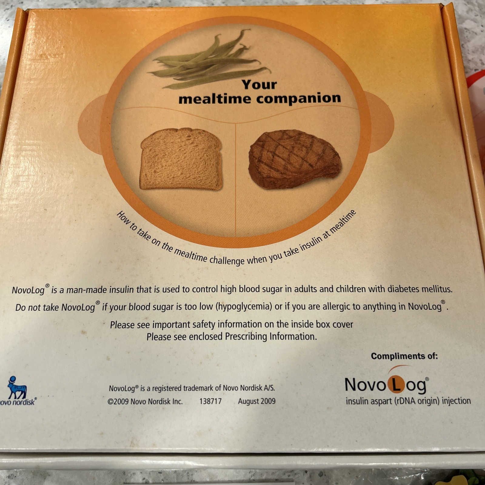 Novolog Mealtime Companion Plate With Information Book Never Used