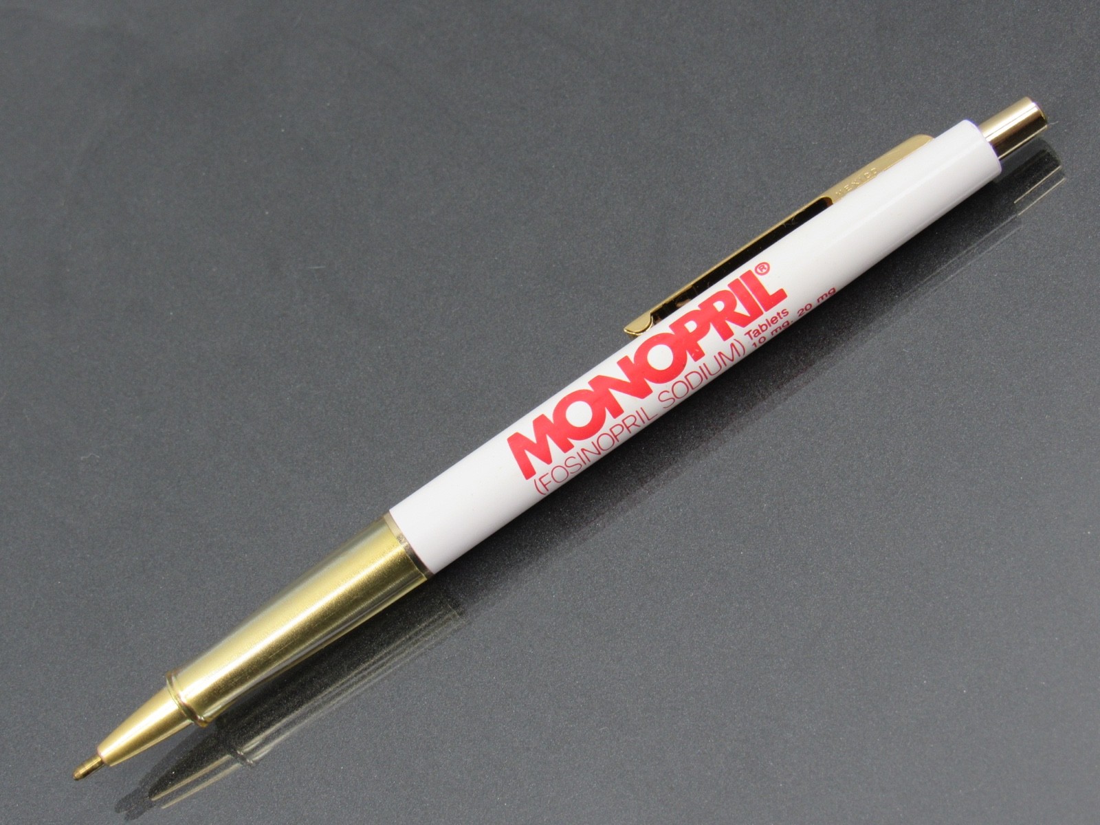 Monopril PaperMate PEN Drug Rep Pharmaceutical Promo Medical Advertising Dry Ink