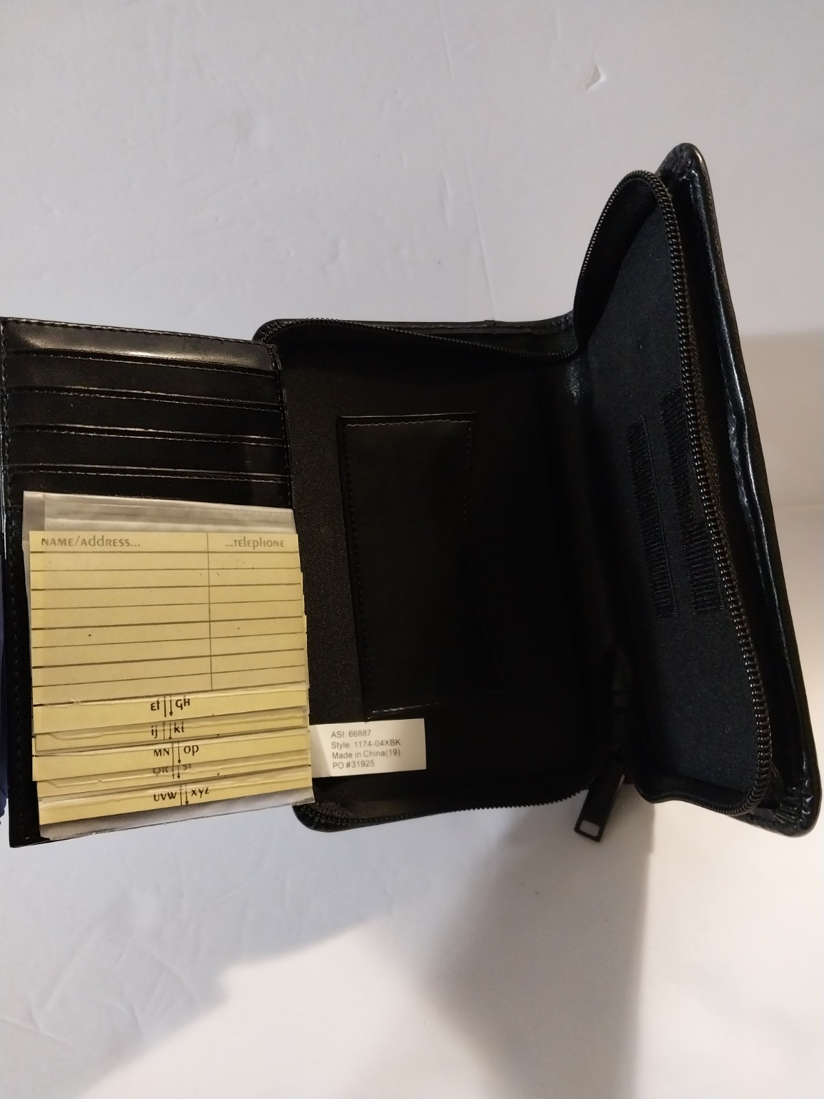 Levaquin Pharmaceutical Advertising Zippered Organizer Business Card Portfolio
