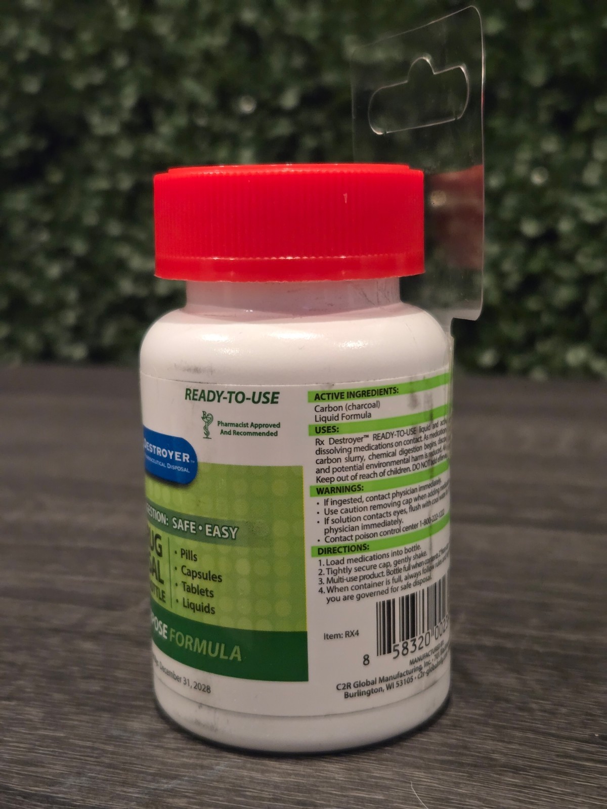 New Rx Destroyer Drug Disposal Bottle Pharmaceutical Disposal Dirty Exterior