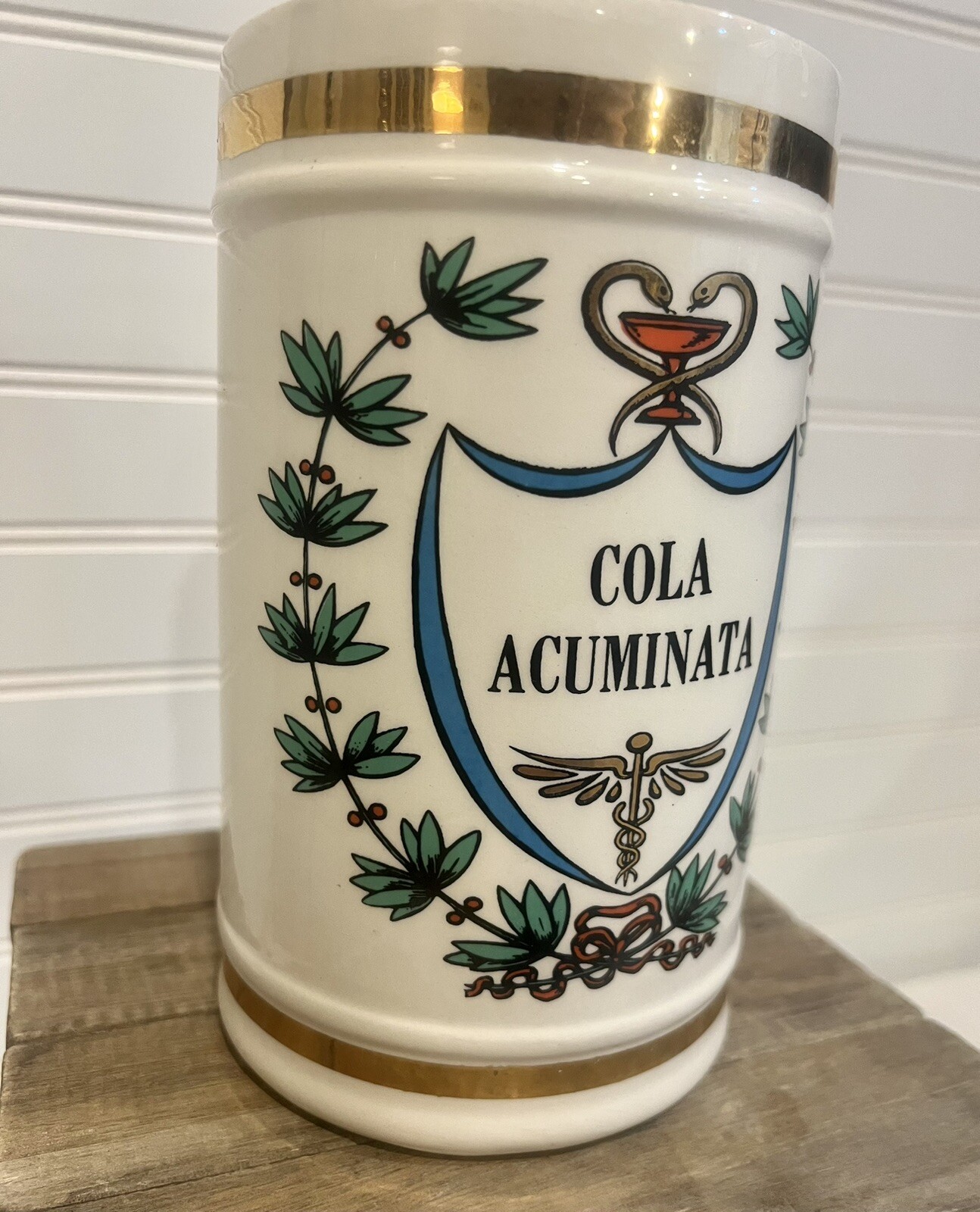 Vintage “Cola Acuminata” Apothecary Pharmacy Jar 1950s Rx Rexall Type Drug Store