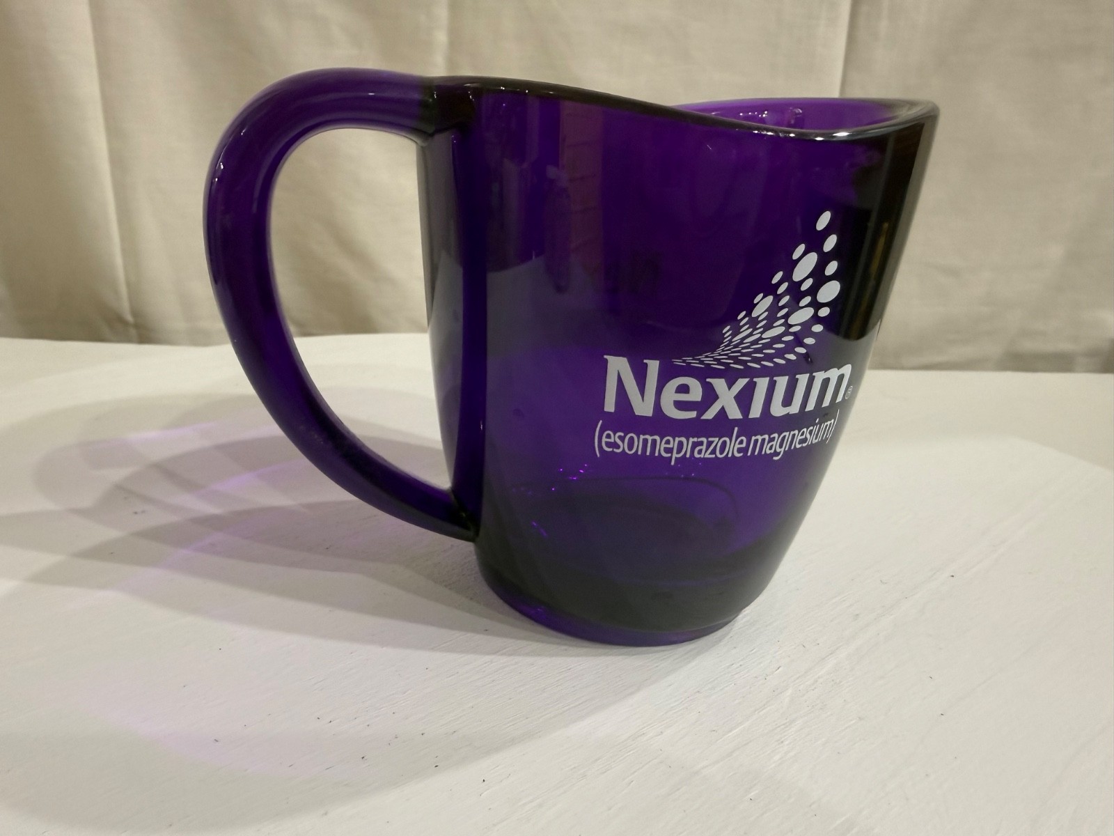 Nexium Purple Acrylic Coffee Cup Mug Transparent Rep Pharmaceutical Promo