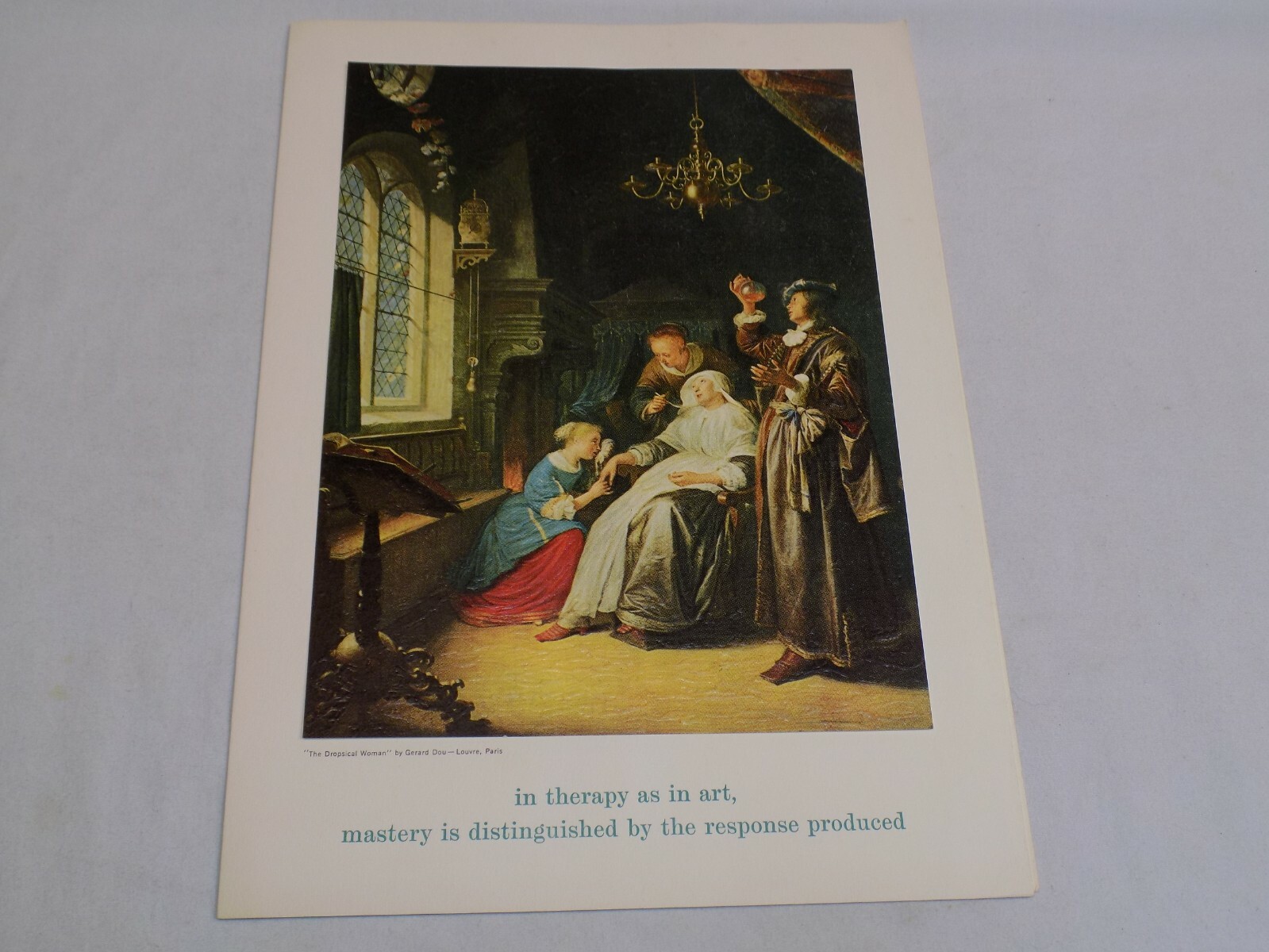 Renese Drug Pfizer Pharmaceutical Advertising Art Brochure 1963 Gerard Dou Woman