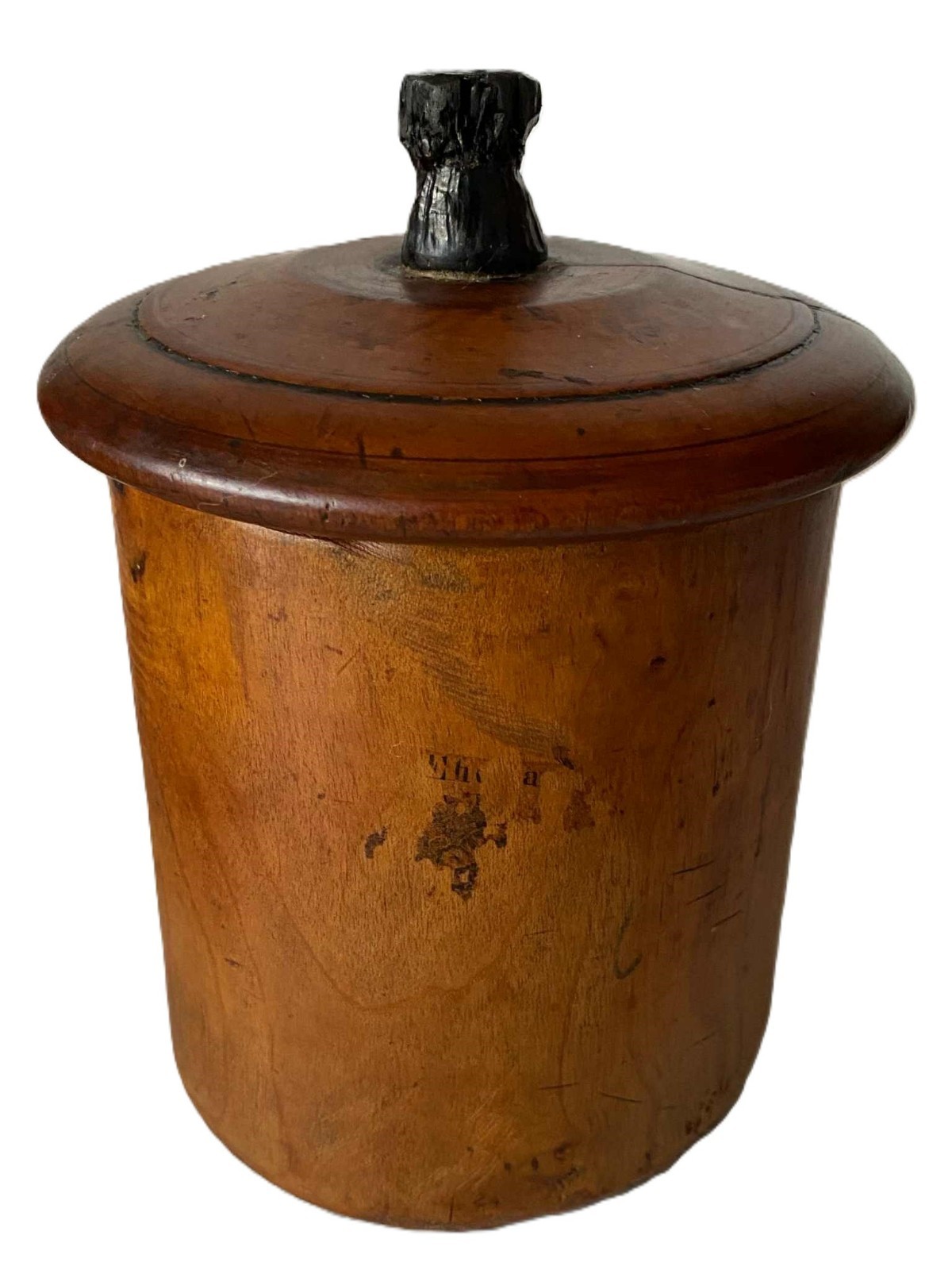 Antique Treen Apothecary Jar with Lid