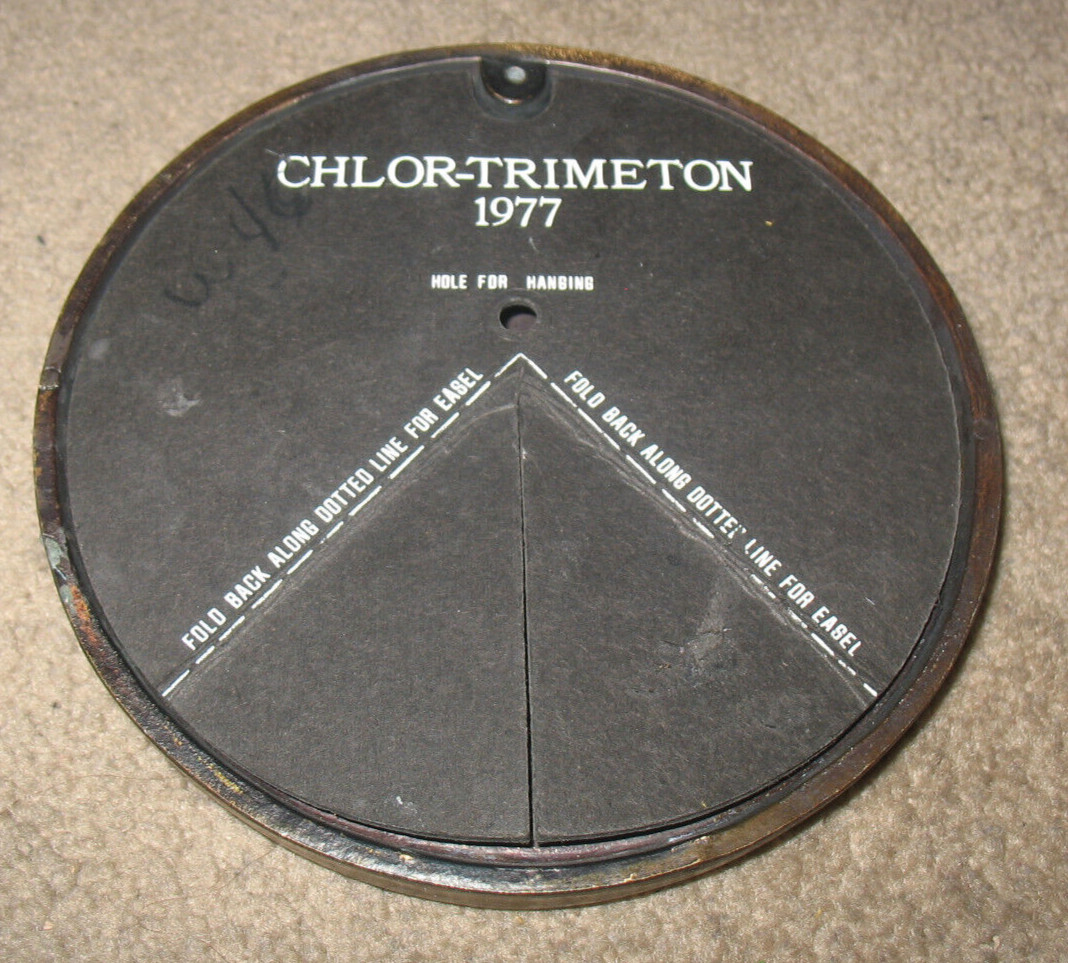 Vtg Chlor-Trimeton 1977 6″ round Bronze Secundum Artem Rx Apothecary PHARMACIST