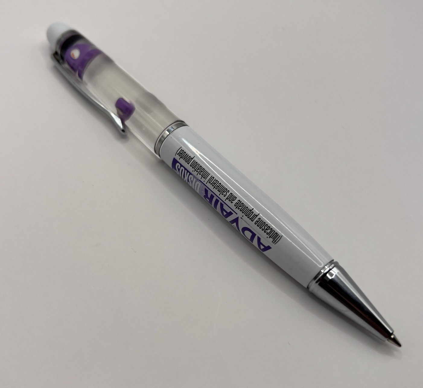 VTG Advair Diskus Pen Pharmaceutical Drug Rep Advertising Metal Float Pen