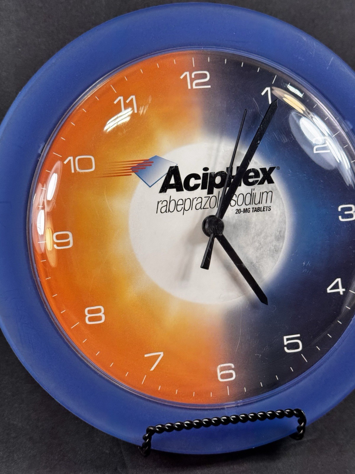 Aciphex Rabeprazole Sodium Advertising Wall Clock Blue Orange Pharma Promo￼