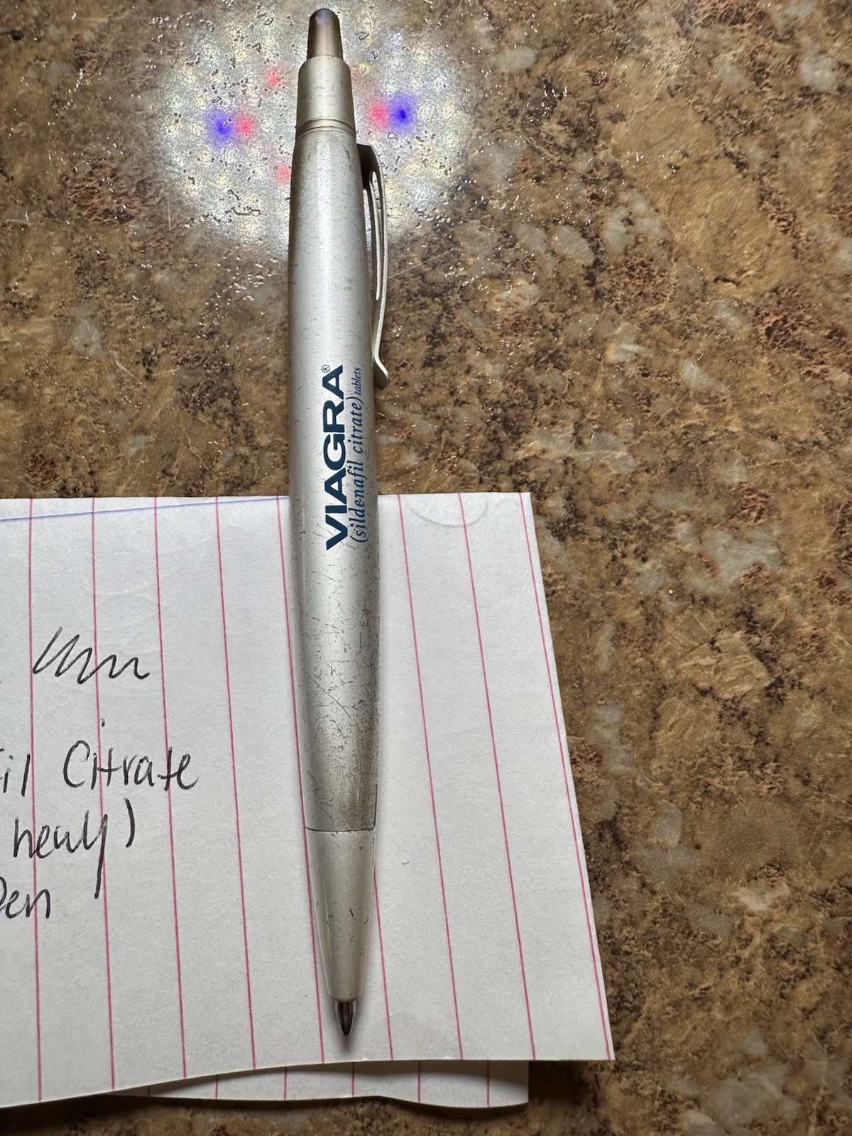 Viagra • Very Heavy Metal • Black Ink Drug Rep Promo Clink Pen