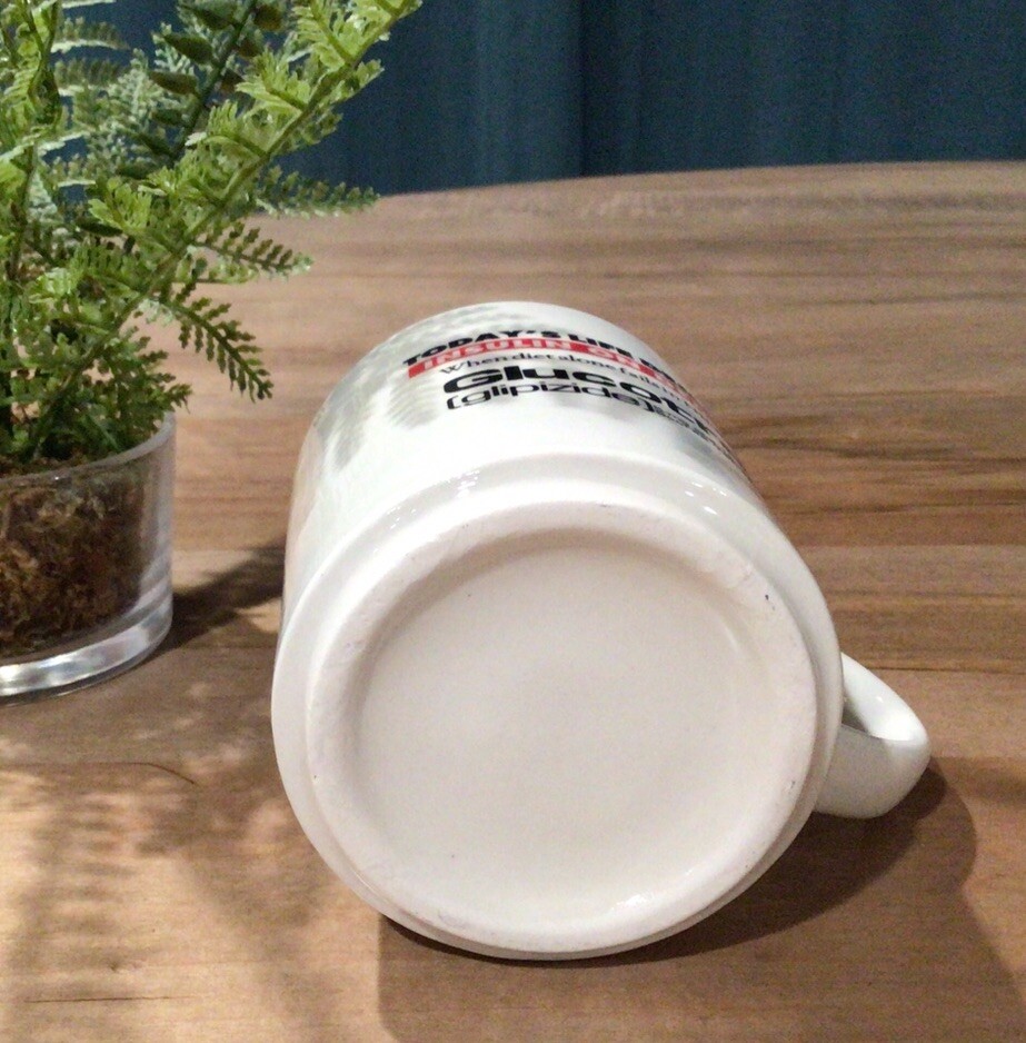 GLUCOTROL Coffee Mug Cup – Advertising Pharma Drug Rep Pharmaceutical glipizide