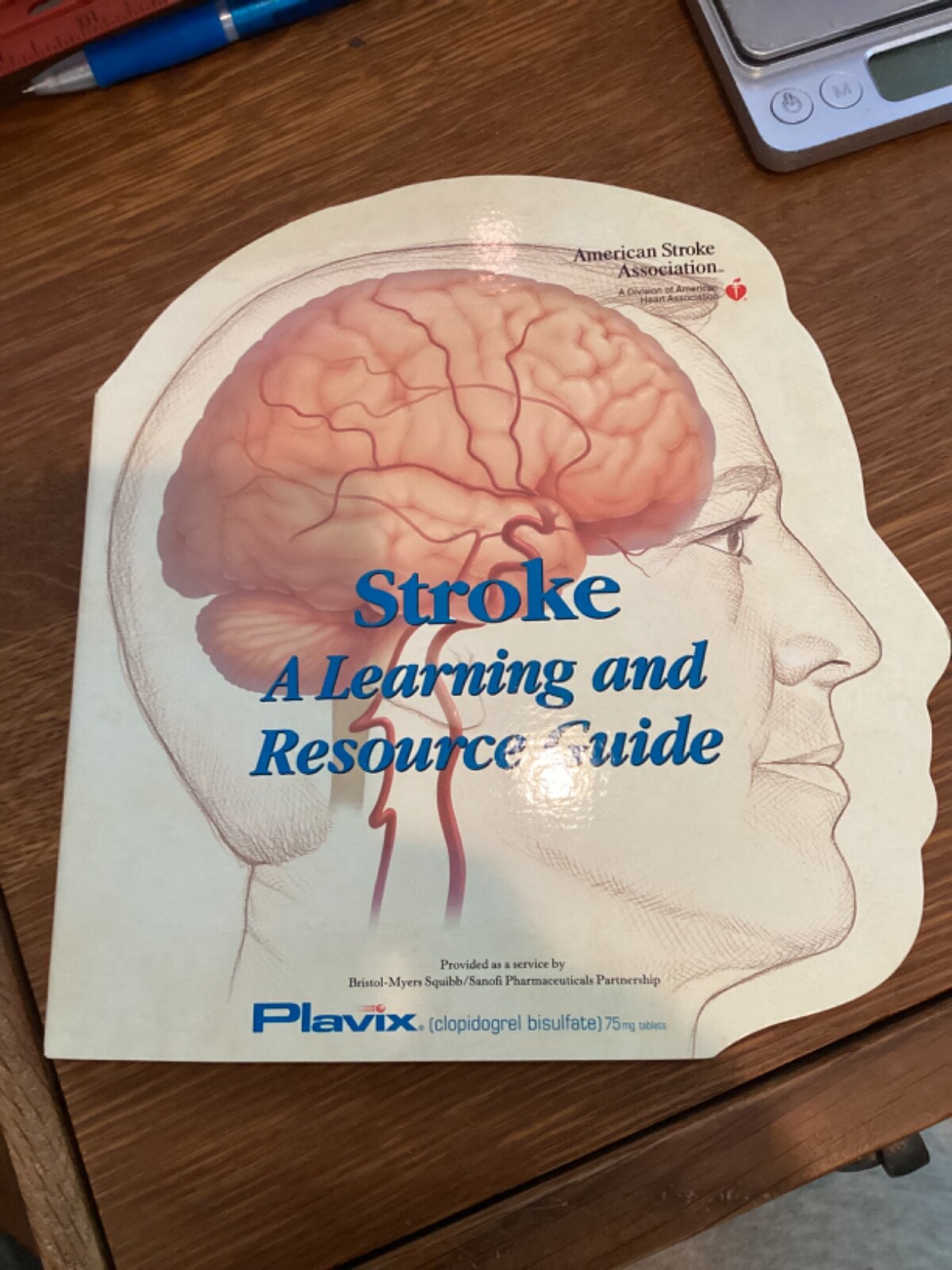 PLAVIX STROKE A LEARNING AND RESOURCE GUIDE CARDBOARD BOOK DRUG REP PROMO