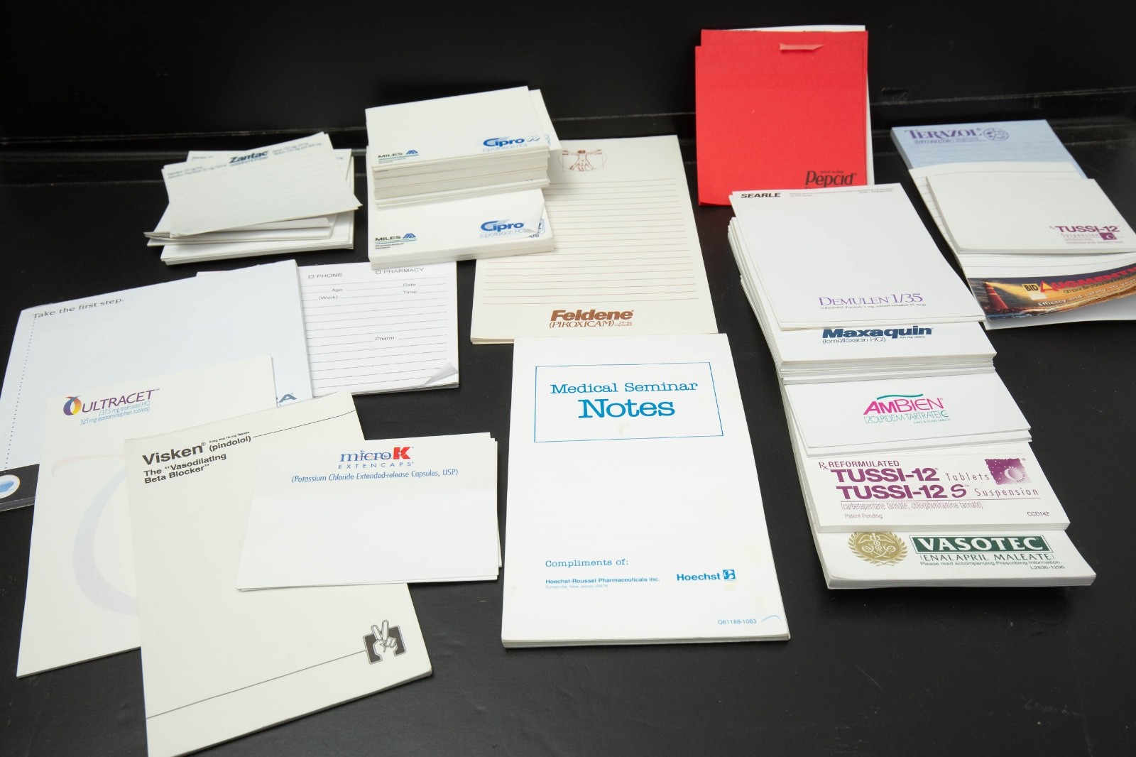 Vtg Drug Rep Pharmaceutical Partial Sticky Notes Notepads Ephemera Pharma Lot