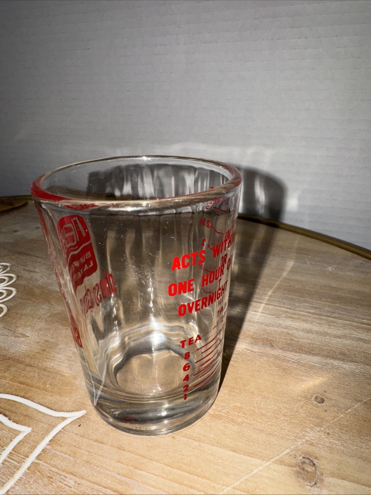 Vintage Fleet Buffered Laxative Phospho Soda Pharma Measuring Cup Shot Glass