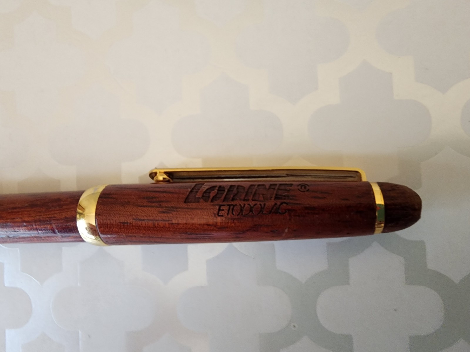 LODINE ETODOLAC Wood Engraved Pharmaceutical Drug Rep Pen NOT WORKING READ