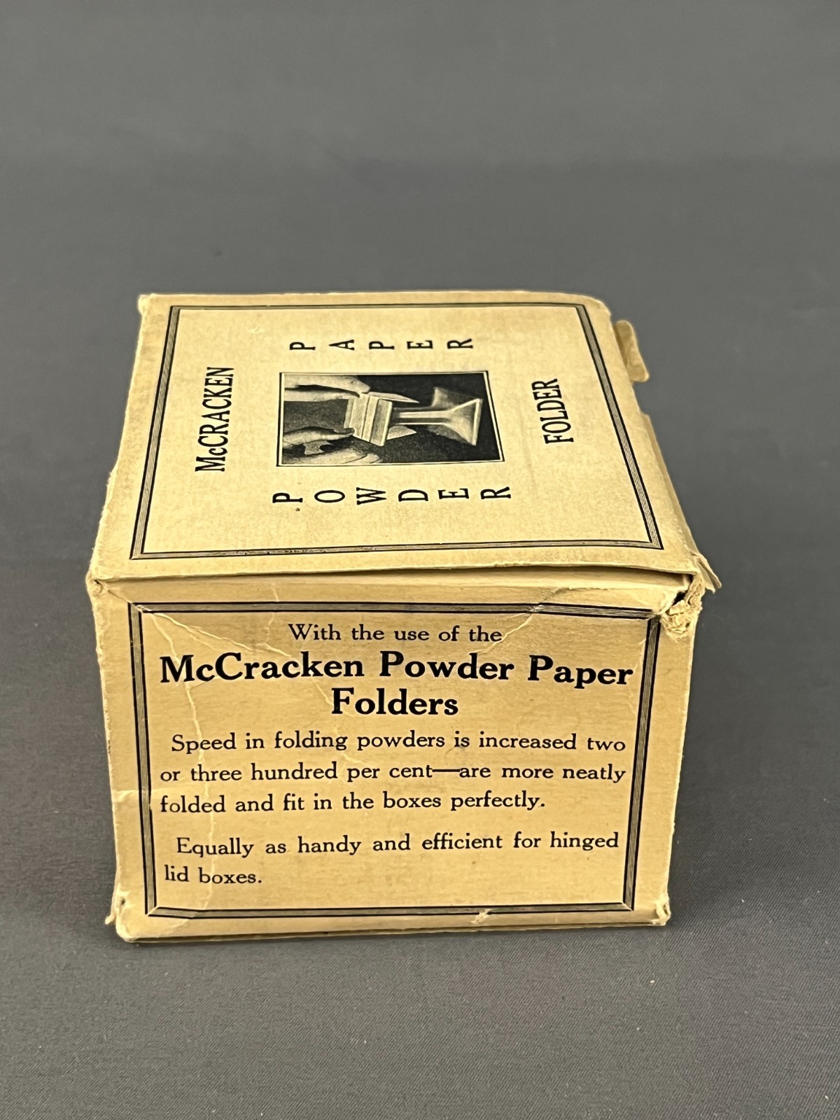 Vtg McCracken Powder Paper Folder No. 2 Pharmaceutical Rx in Box; Unused (E6)