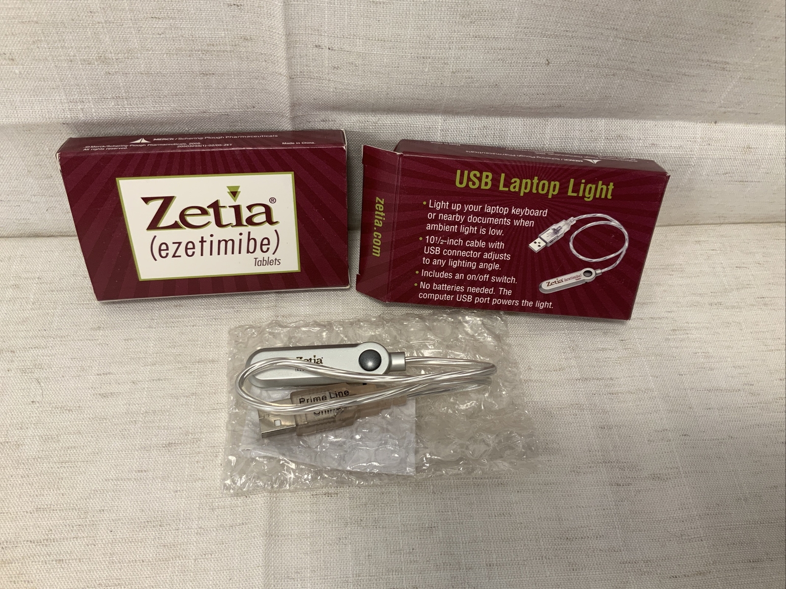 Zetia USB Light Pharmaceutical Drug Medical Advertising Vintage ezetimibe Merck