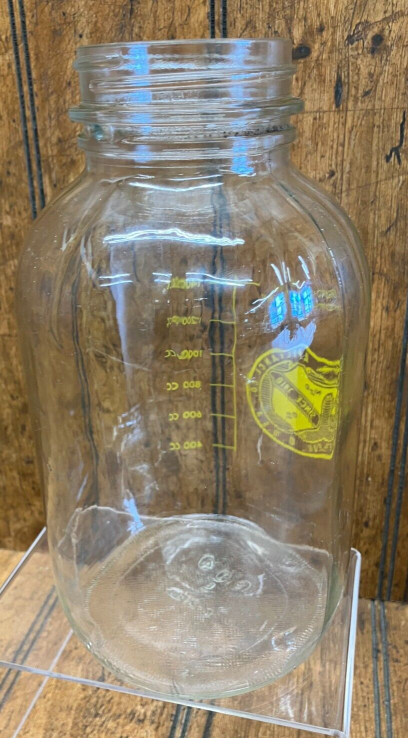 Vintage McKesson Appliance Co Toledo OH Medical Anesthesia Glass Jar Duraglas