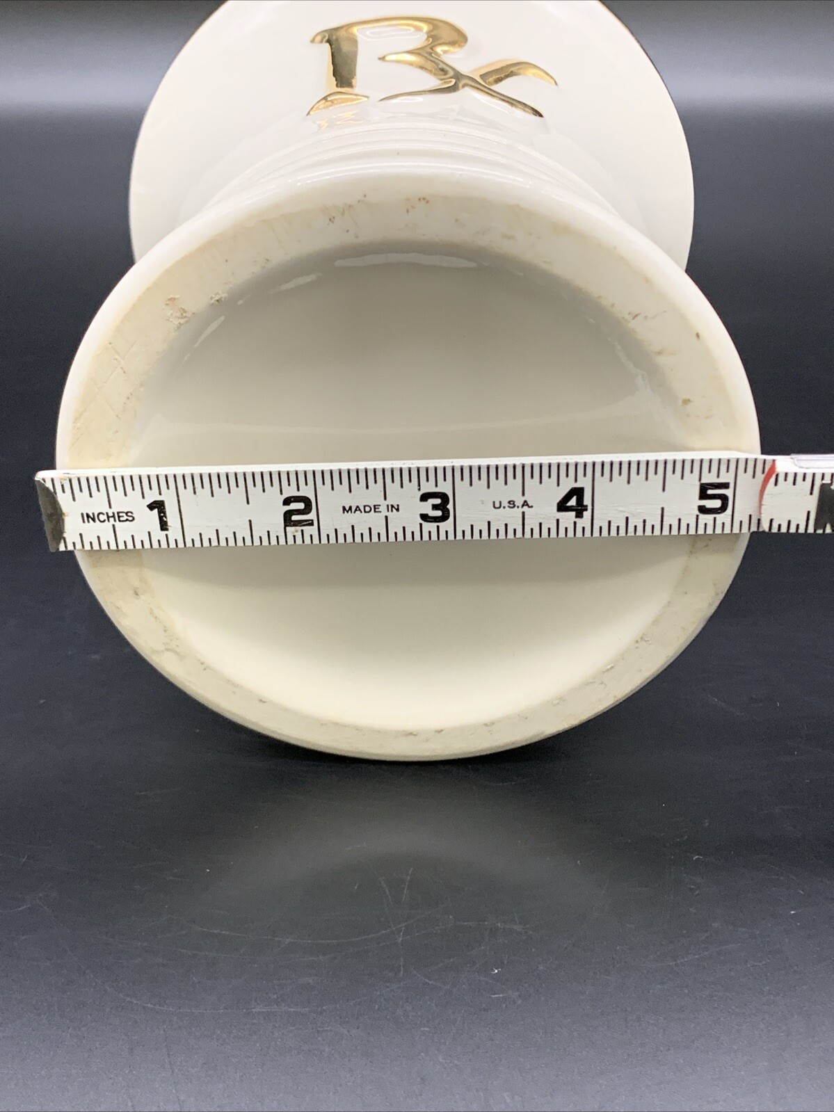 Vintage Blair Specialties Mortar and Pestle Apothecary Display Retro Gold Gilt