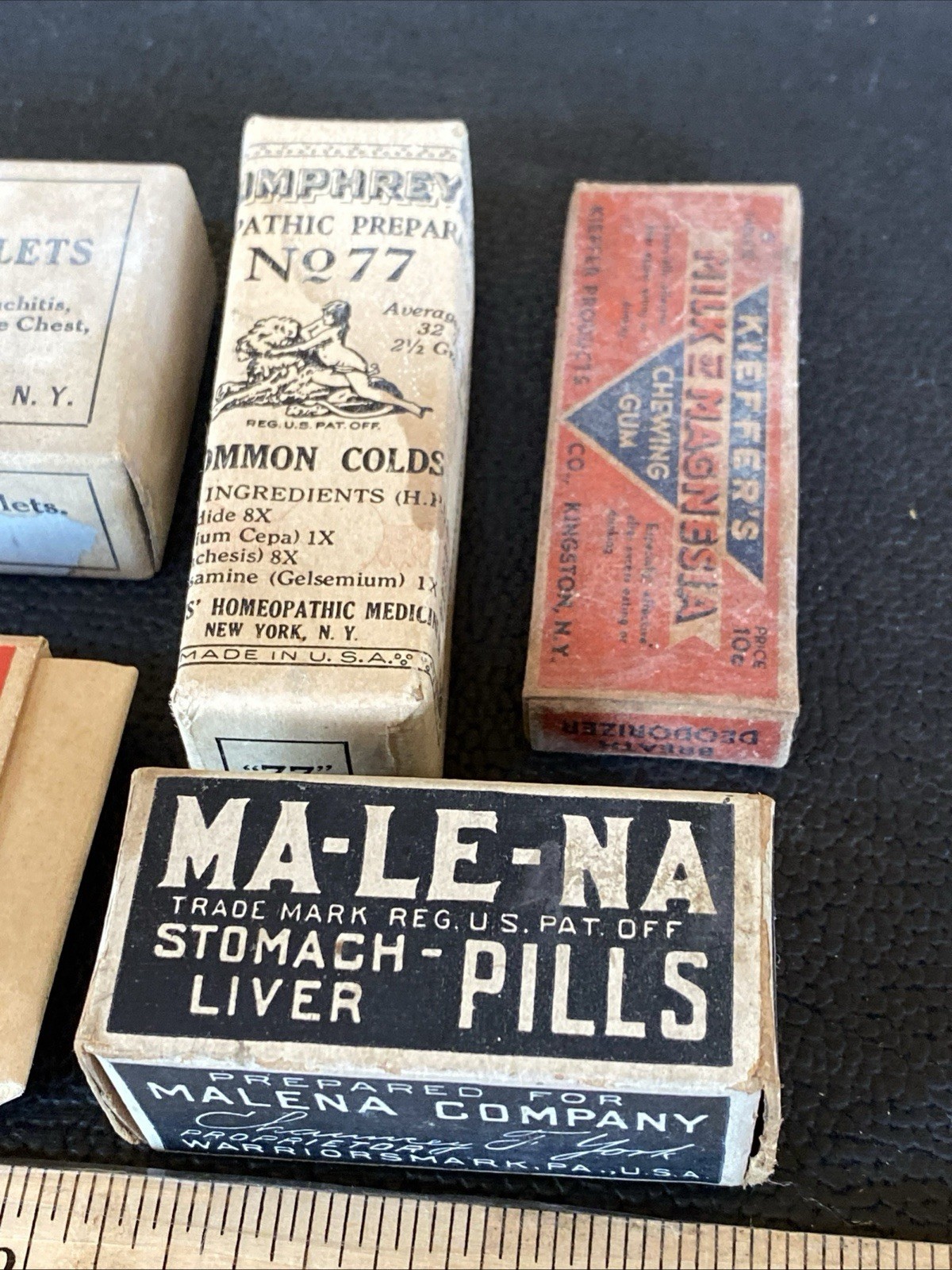 Henephs Cold Grippe Tablet Kieffers Liver Pills Milk Magnesia MA-LE-NA HUMPHREYS