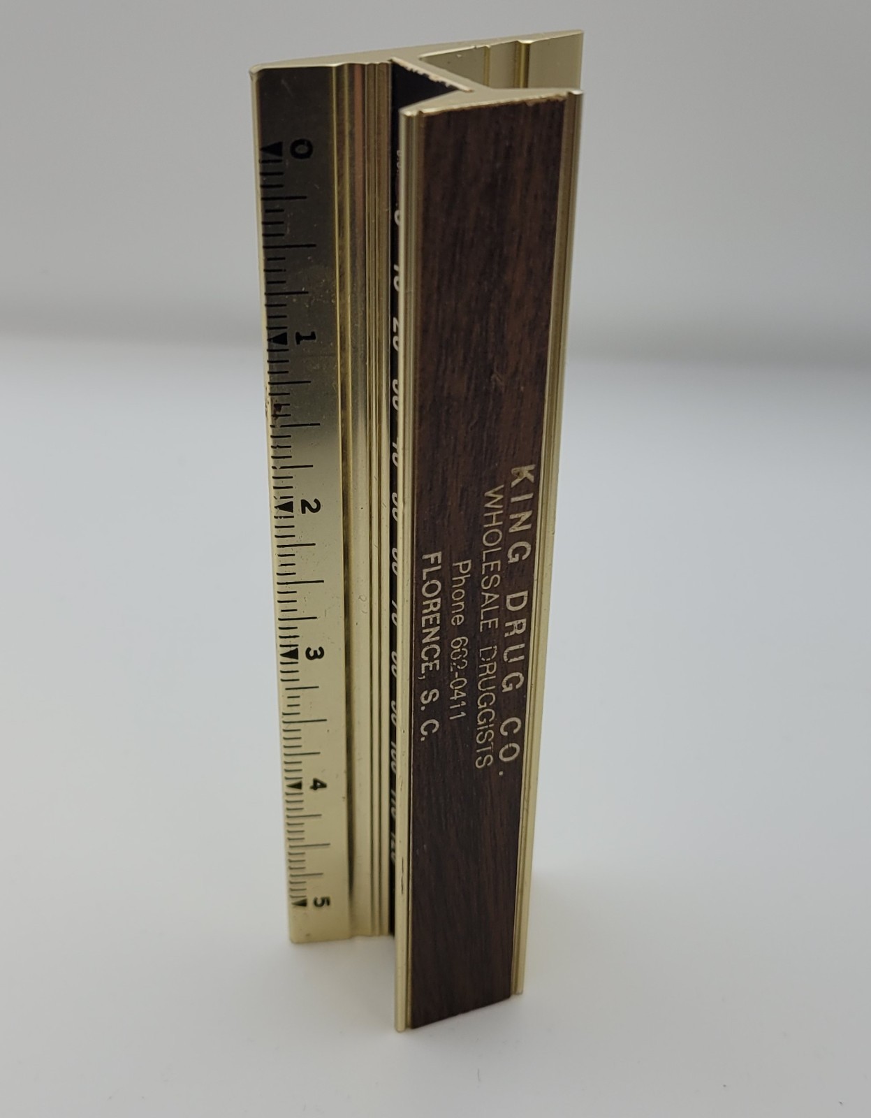 King Drug Company Wholesale Druggist Florence SC Paperweight Thermometer Ruler