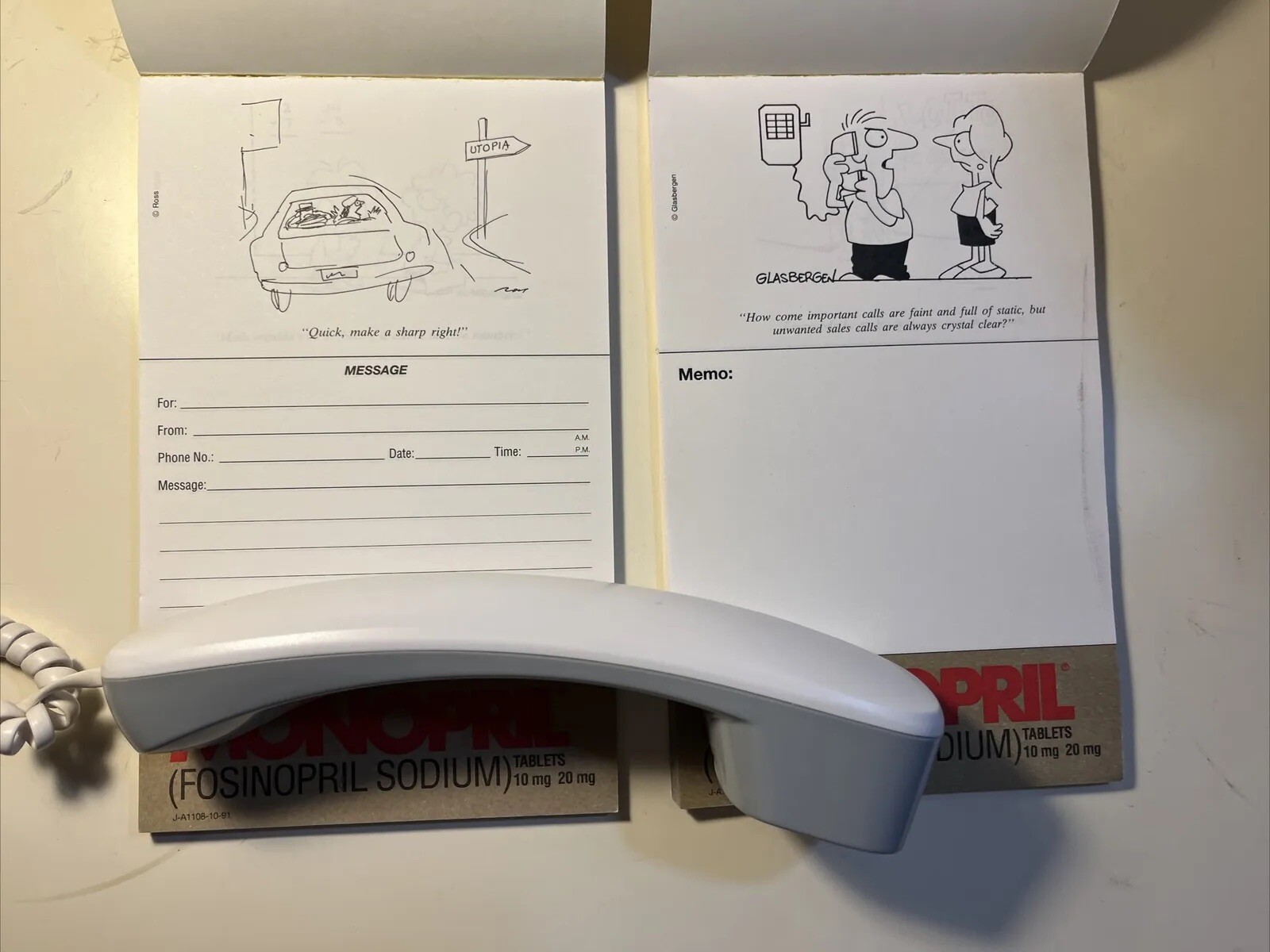 MONOPRIL Cortlandt Memo And Telephone Message Pads For Physicians Set Of Two