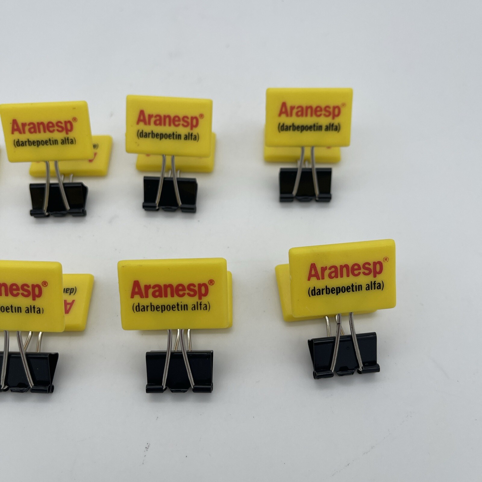 Aranesp (darbepoetin alfa) Amgen Pharmaceutical Promo Lot Of 8 Binder Clips